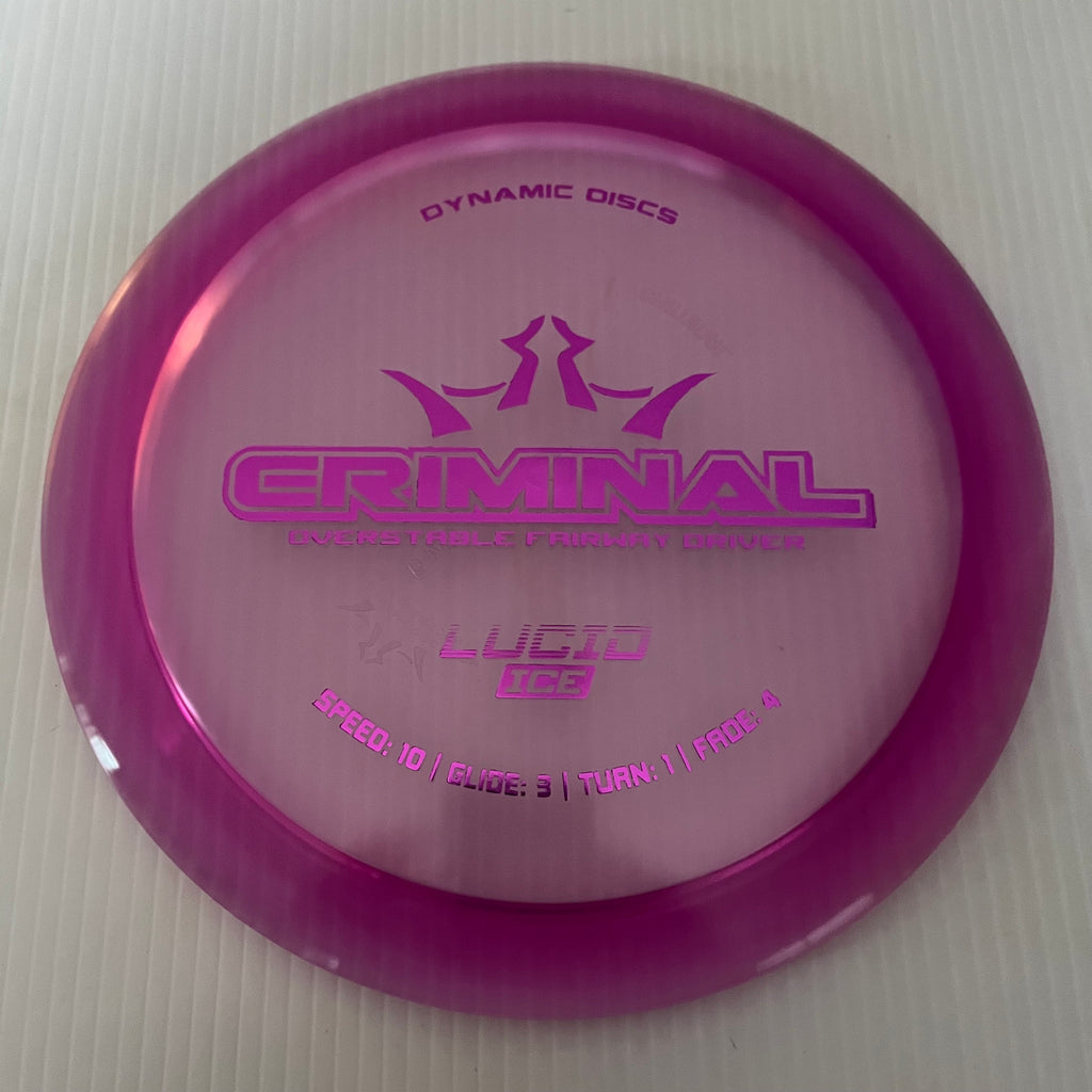 Dynamic Discs Lucid Ice Criminal 10/3/1/4