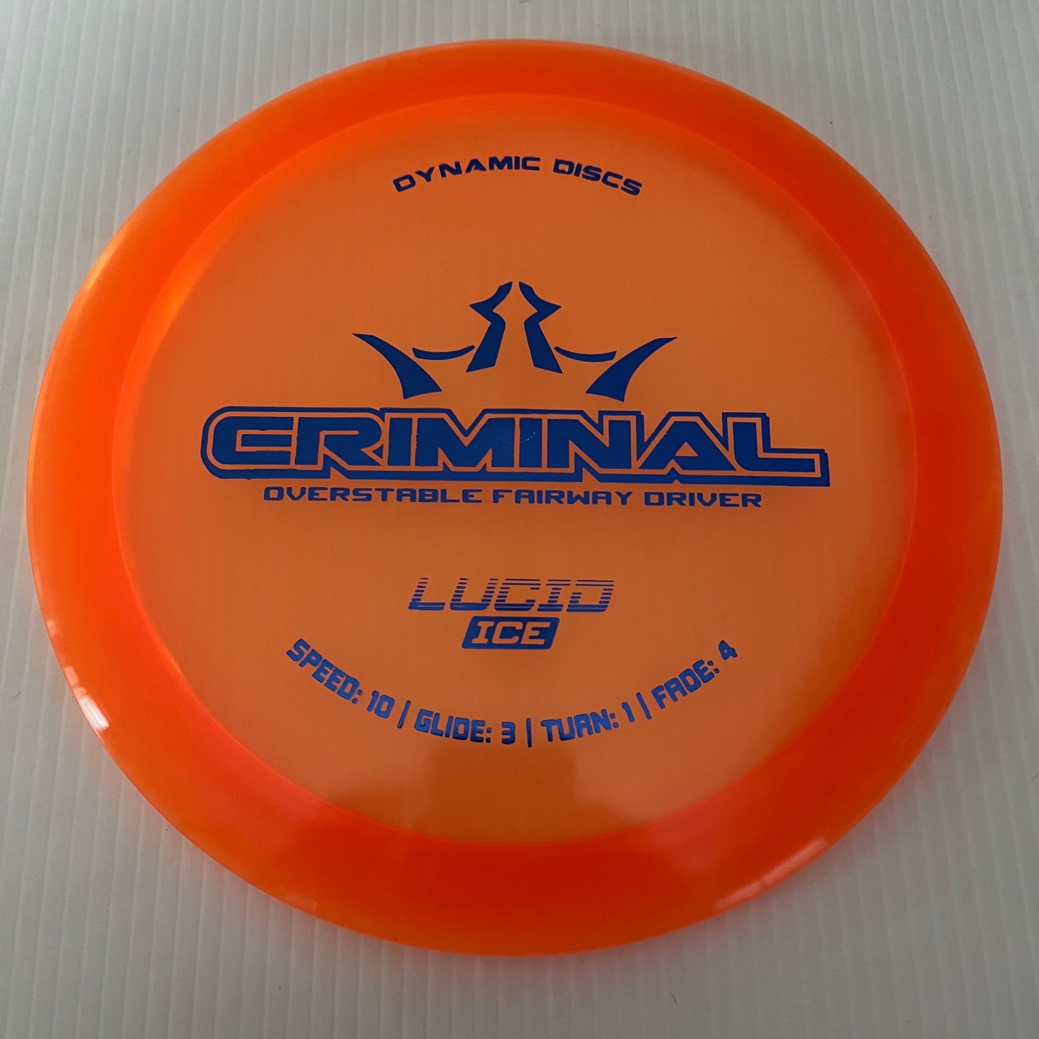 Dynamic Discs Lucid Ice Criminal 10/3/1/4