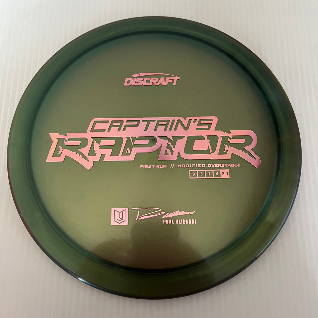 Discraft First Run Paul Ulibarri Special Blend Z Captain's Raptor 9/3/1/4