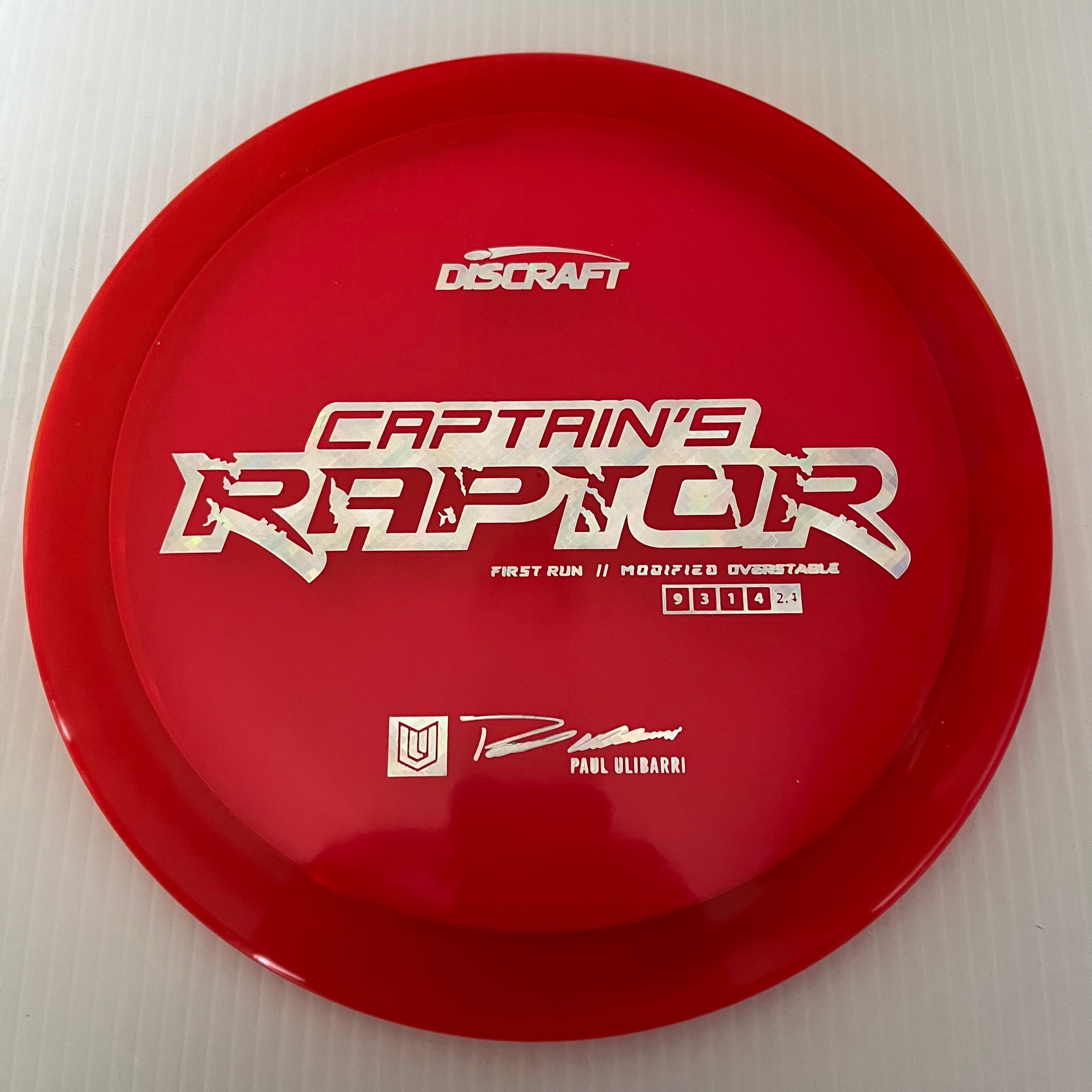 Discraft First Run Paul Ulibarri Special Blend Z Captain's Raptor 9/3/1/4