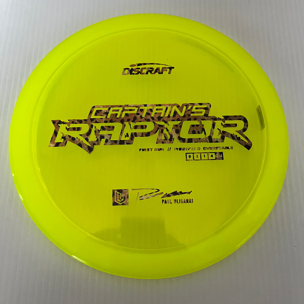 Discraft First Run Paul Ulibarri Special Blend Z Captain's Raptor 9/3/1/4