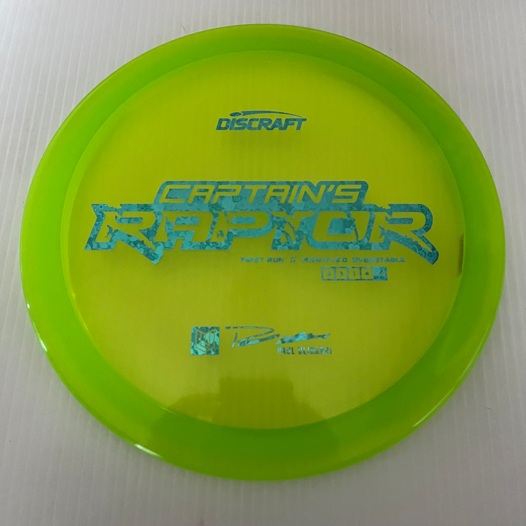 Discraft First Run Paul Ulibarri Special Blend Z Captain's Raptor 9/3/1/4