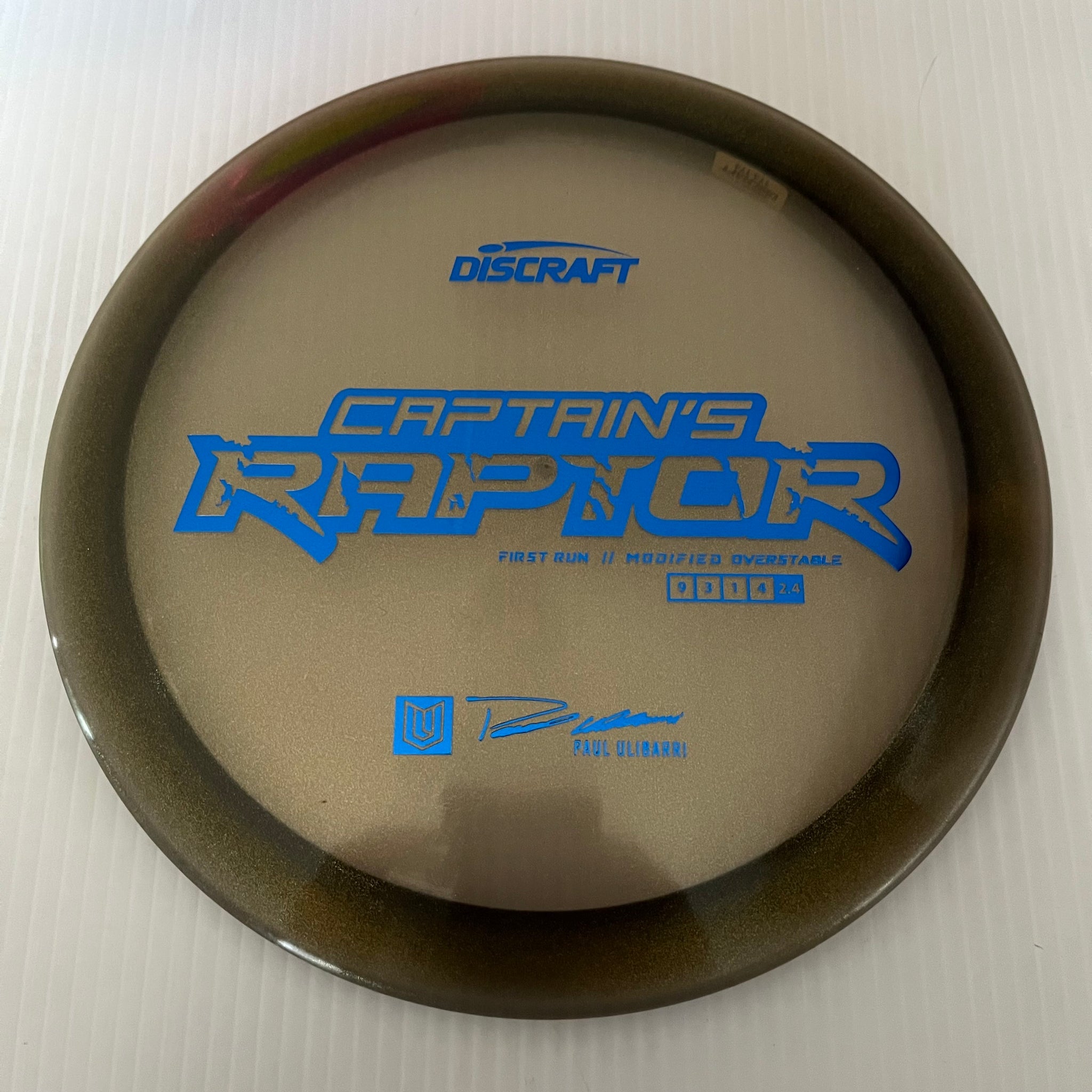 Discraft First Run Paul Ulibarri Special Blend Z Captain's Raptor 9/3/1/4