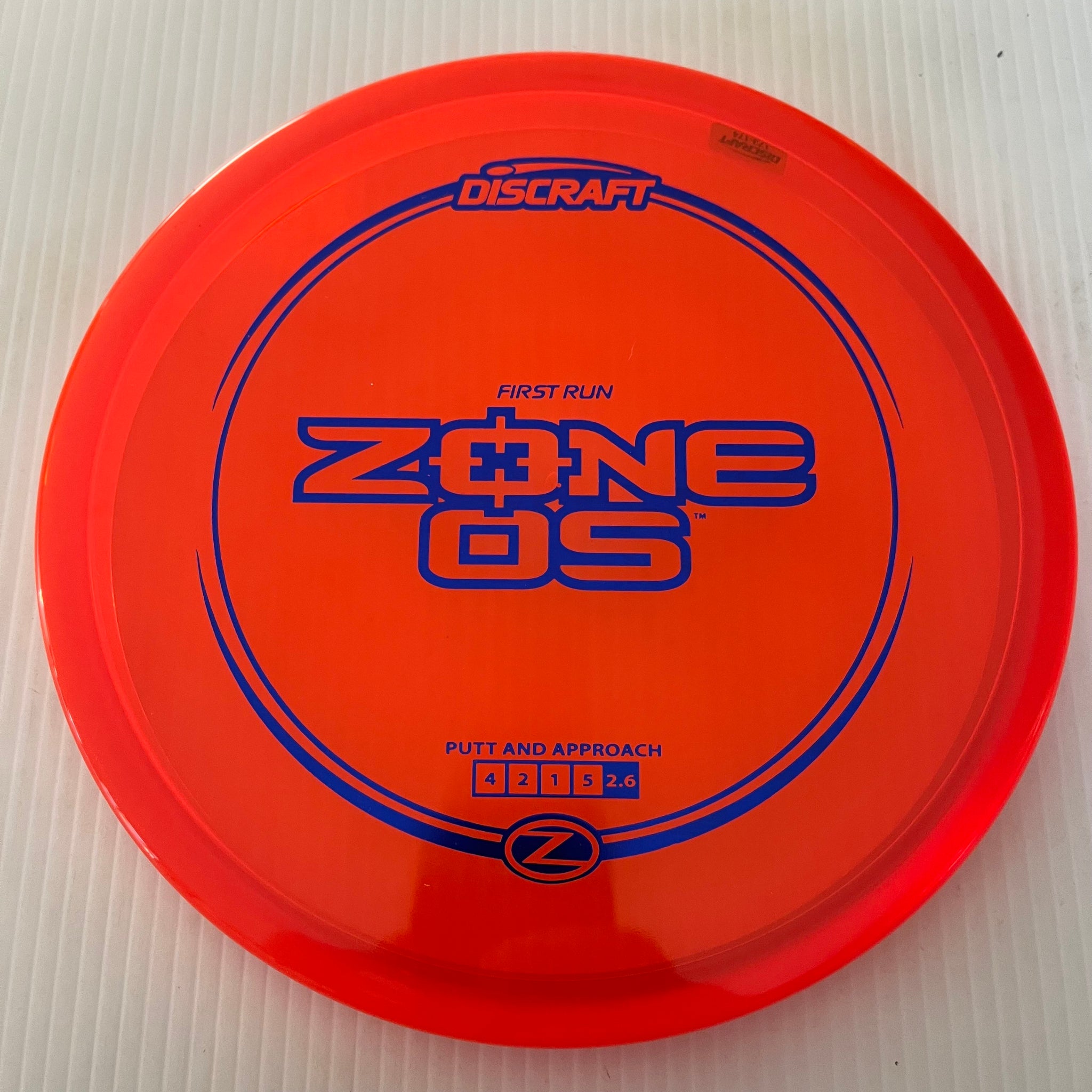 Discraft First Run Z Zone OS 4/2/1/5