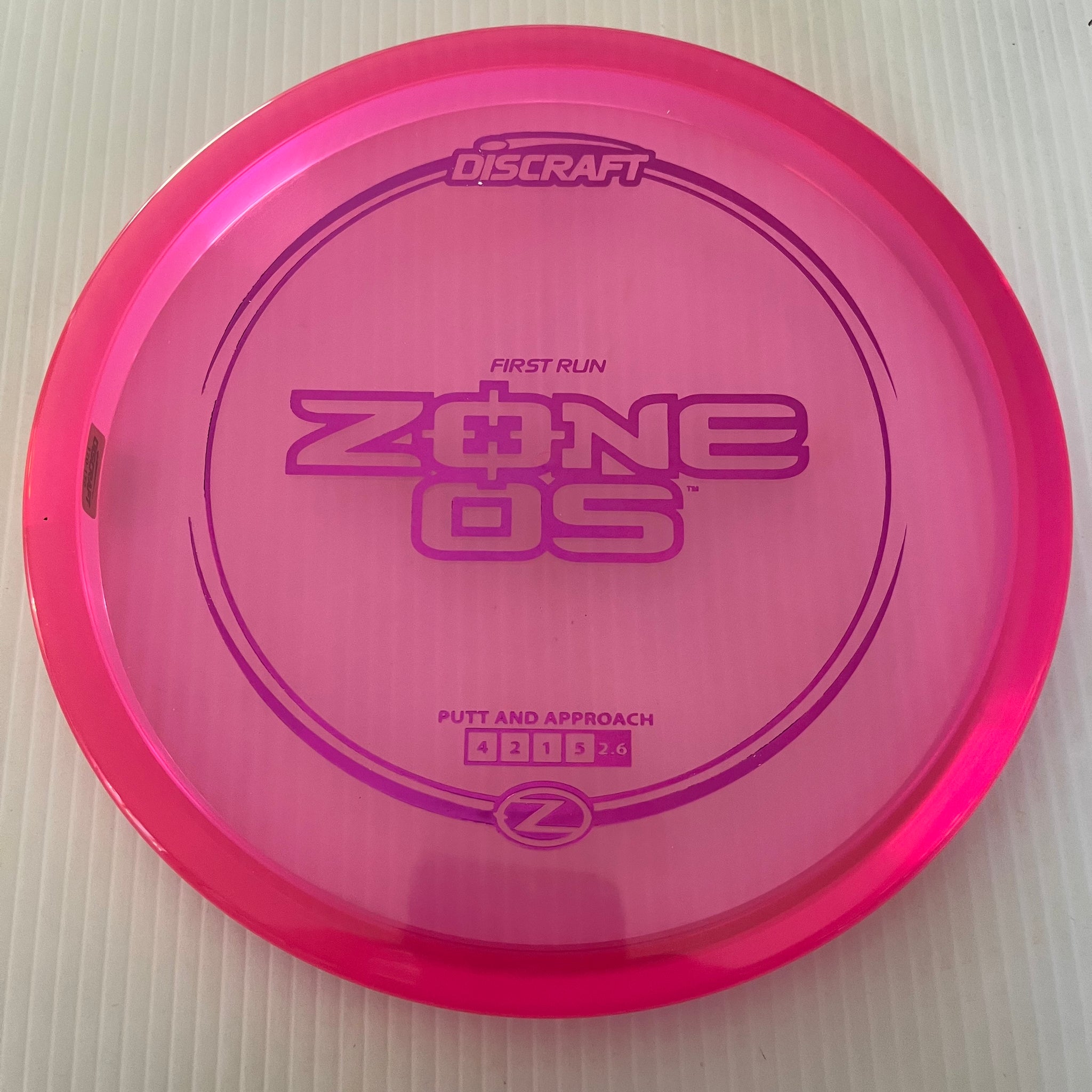 Discraft First Run Z Zone OS 4/2/1/5
