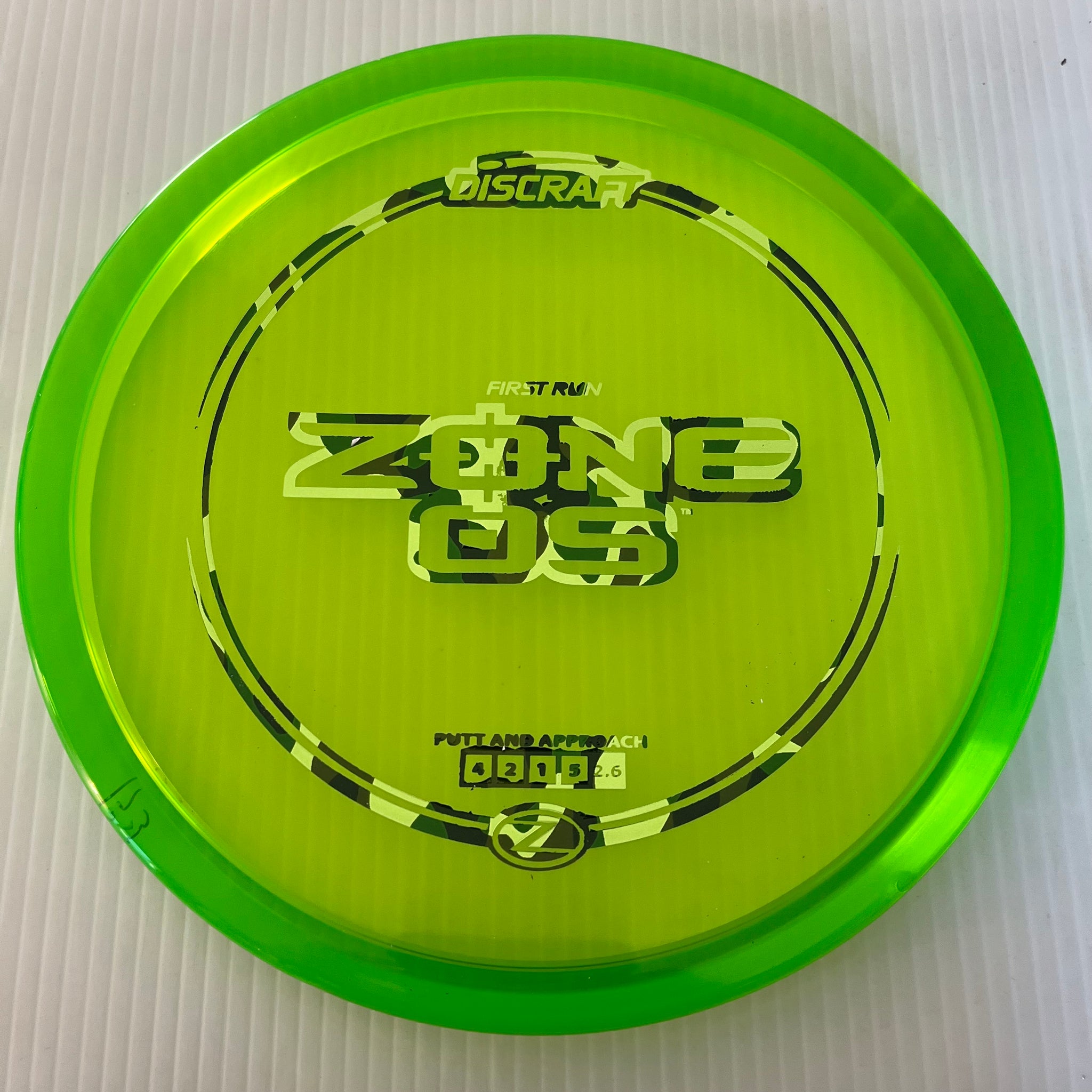 Discraft First Run Z Zone OS 4/2/1/5