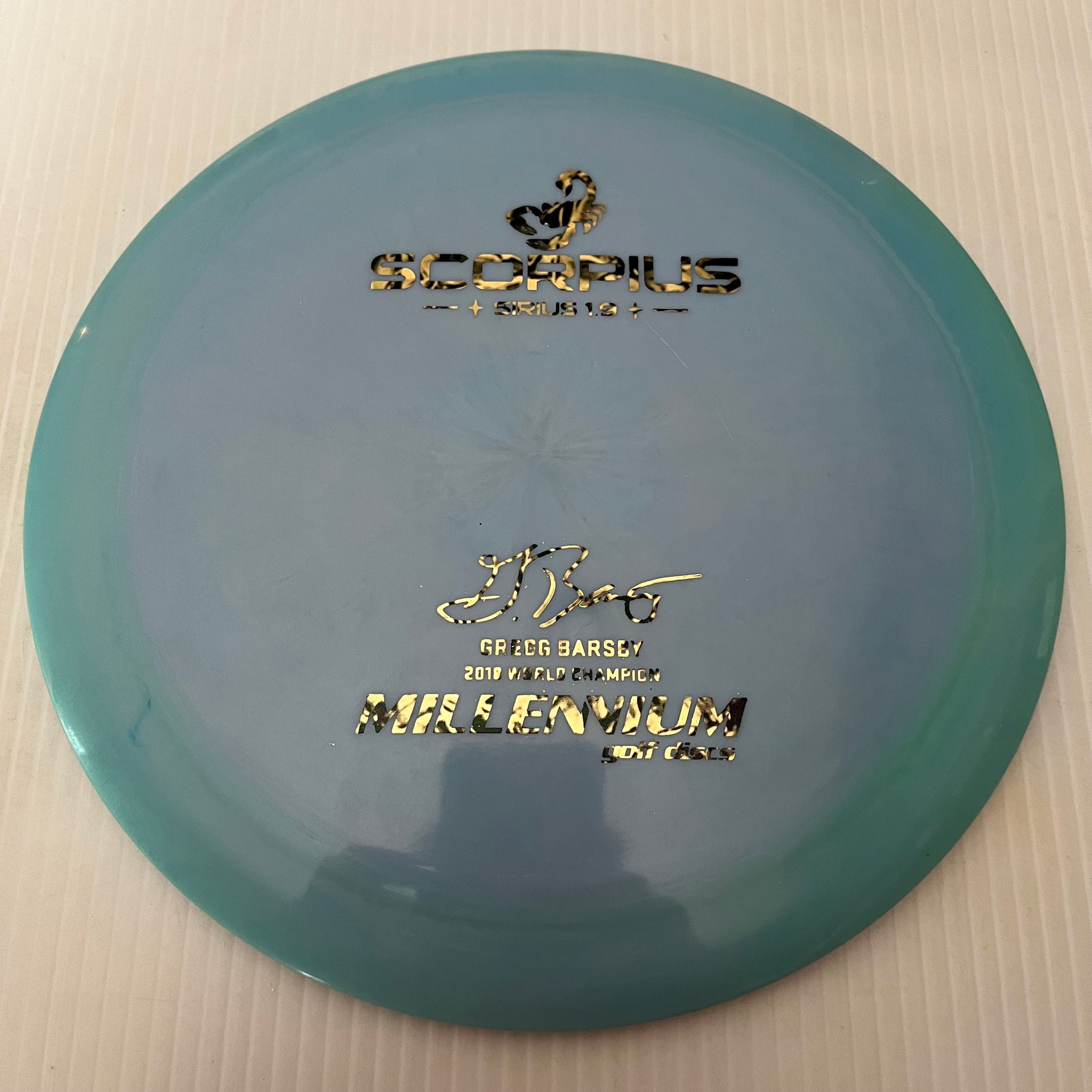 Millennium Discs Gregg Barsby 2018 World Champion 1.9 Sirius Scorpius 12/5/-1/3