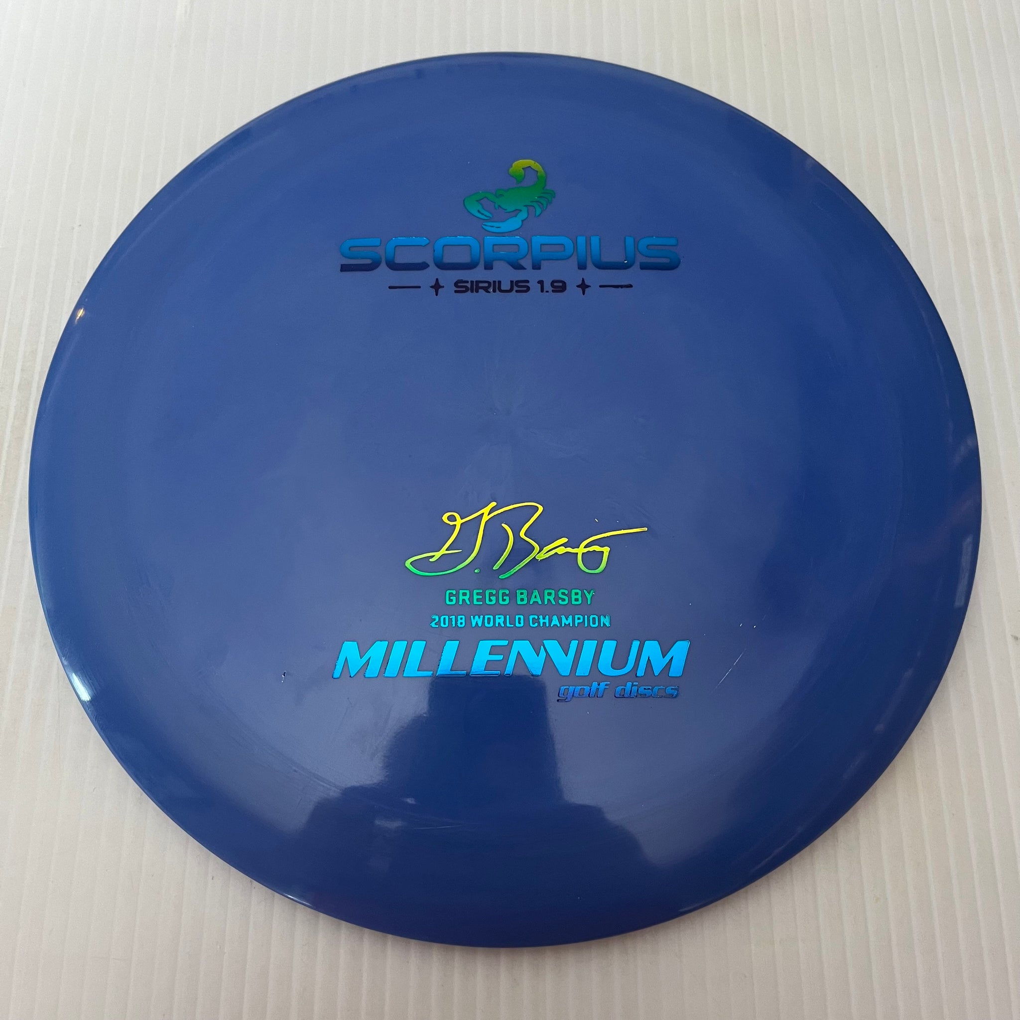 Millennium Discs Gregg Barsby 2018 World Champion 1.9 Sirius Scorpius 12/5/-1/3
