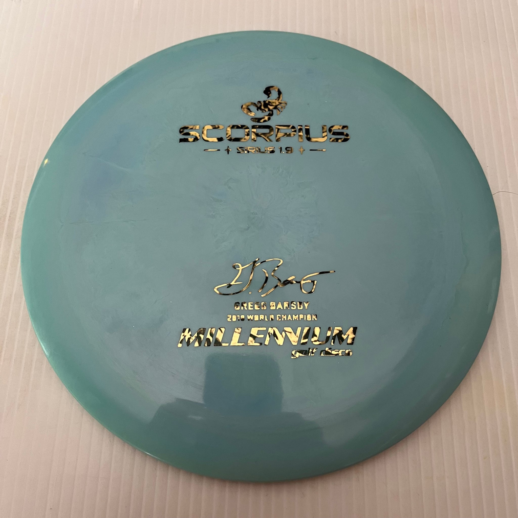 Millennium Discs Gregg Barsby 2018 World Champion 1.9 Sirius Scorpius 12/5/-1/3