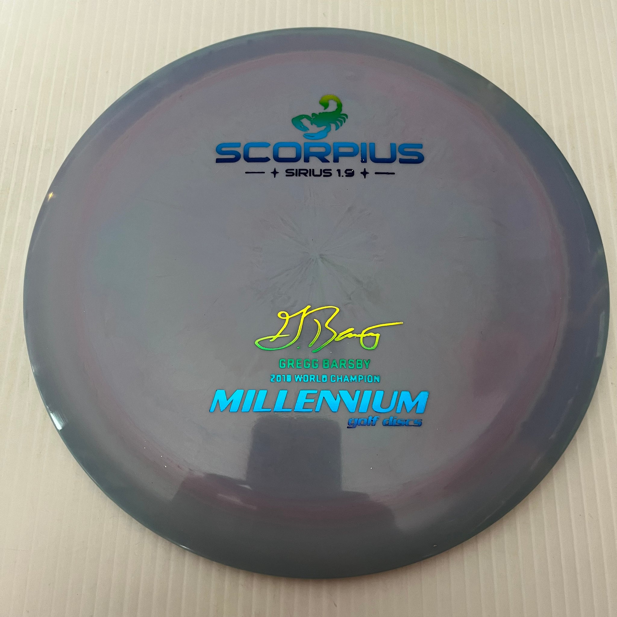 Millennium Discs Gregg Barsby 2018 World Champion 1.9 Sirius Scorpius 12/5/-1/3