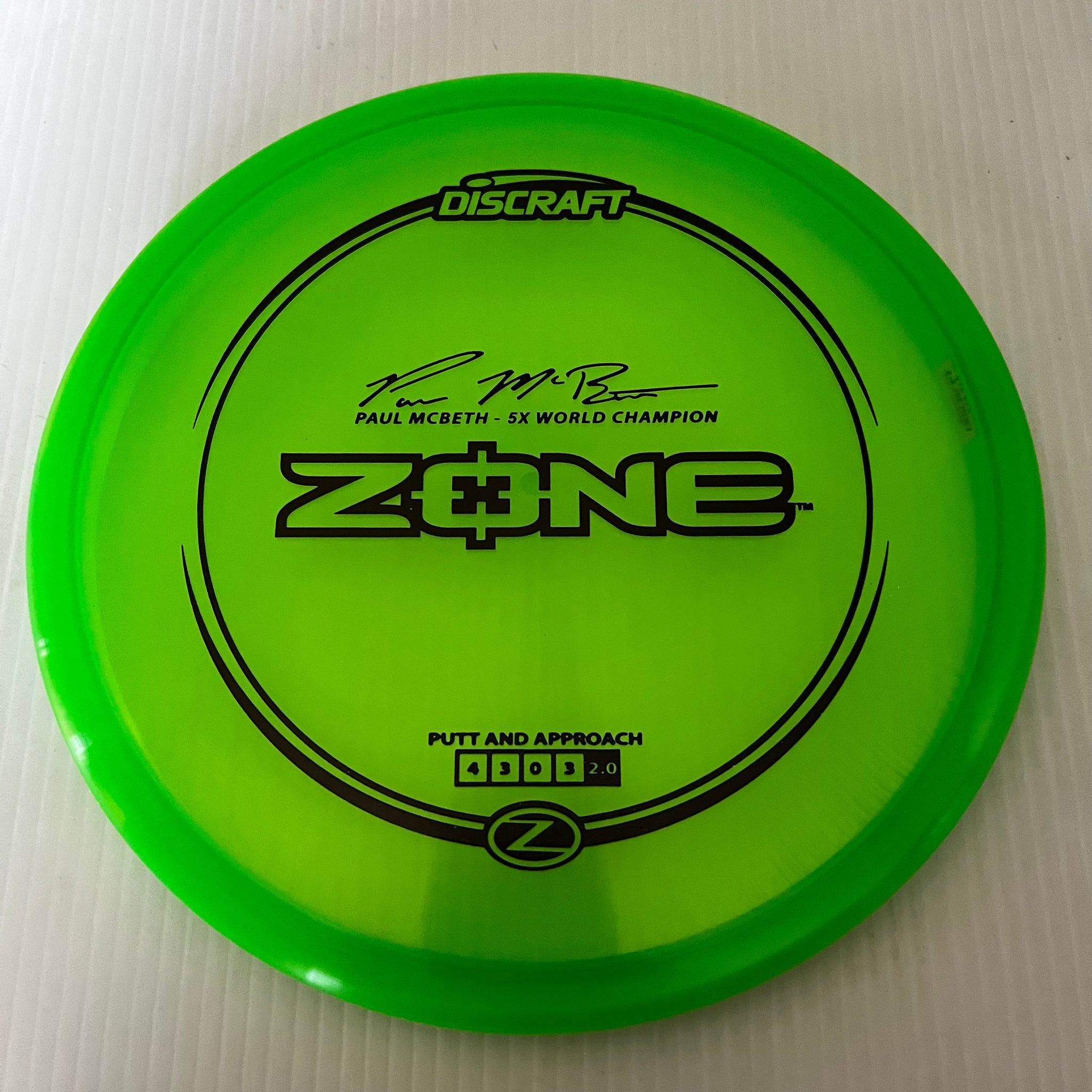 Discraft Paul McBeth 5x Z Zone 4/3/0/3 (173-174g)