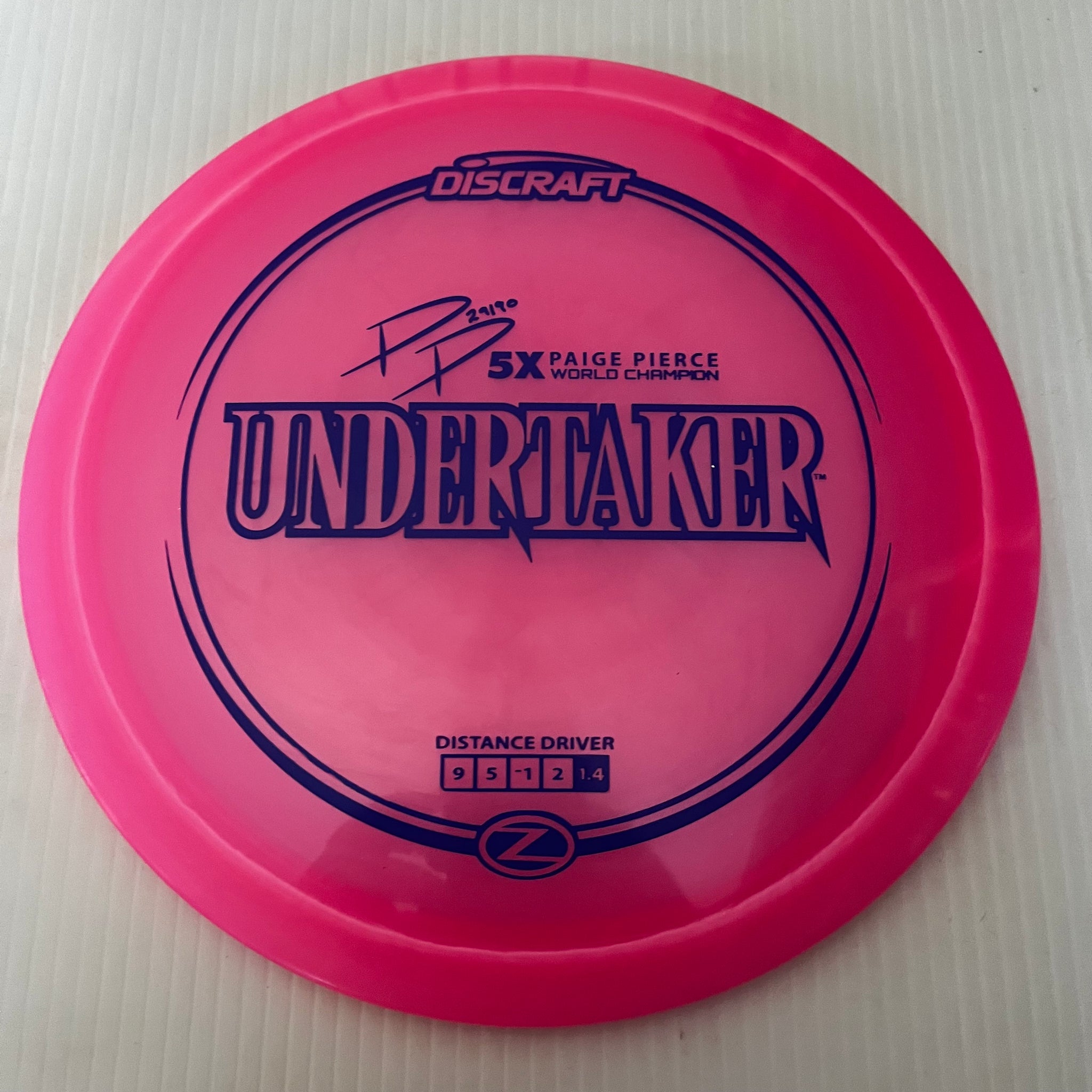 Discraft 5x Paige Pierce Z Undertaker 9/5/-1/2
