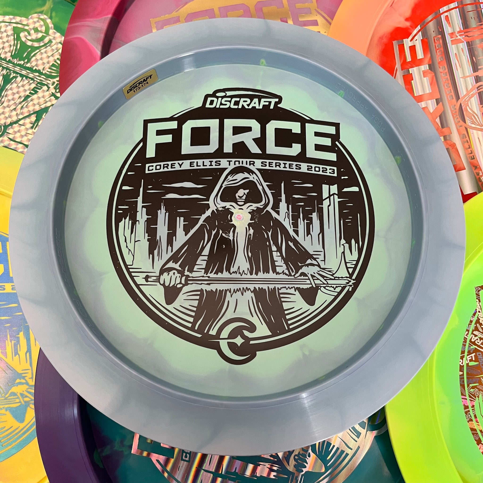 Discraft 2023 Corey Ellis Tour Series Swirly ESP Force 12/5/0/3