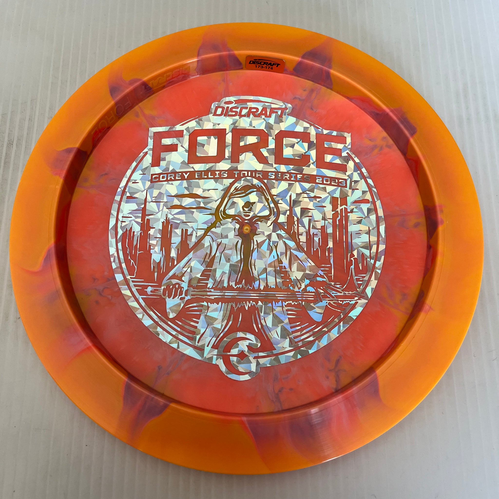 Discraft 2023 Corey Ellis Tour Series Swirly ESP Force 12/5/0/3