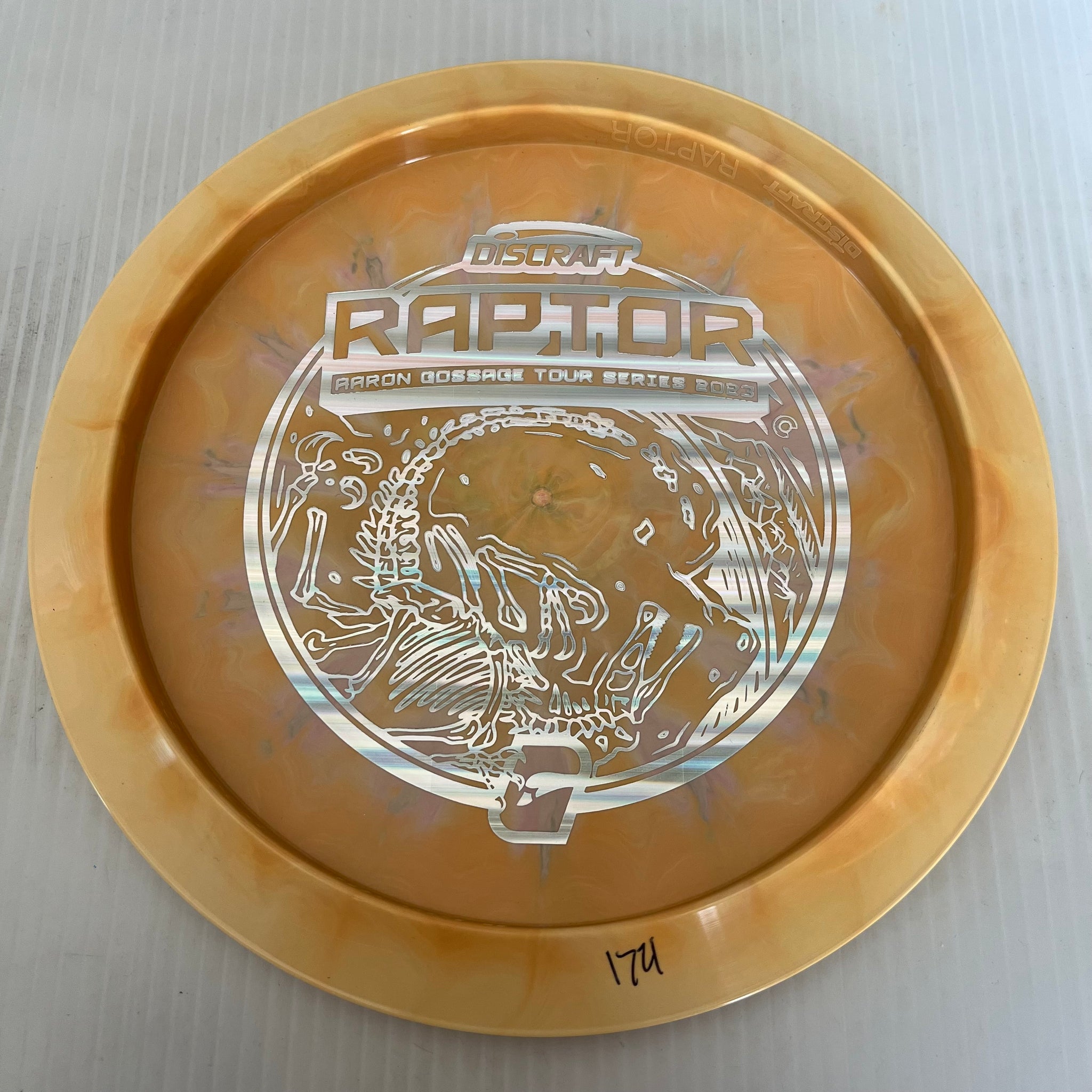 Discraft 2023 Aaron Gossage Tour Series Swirly ESP Raptor 9/4/0/3