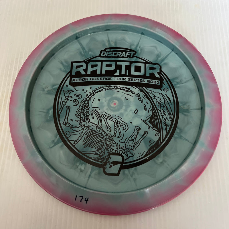 Discraft 2023 Aaron Gossage Tour Series Swirly ESP Raptor 9/4/0/3