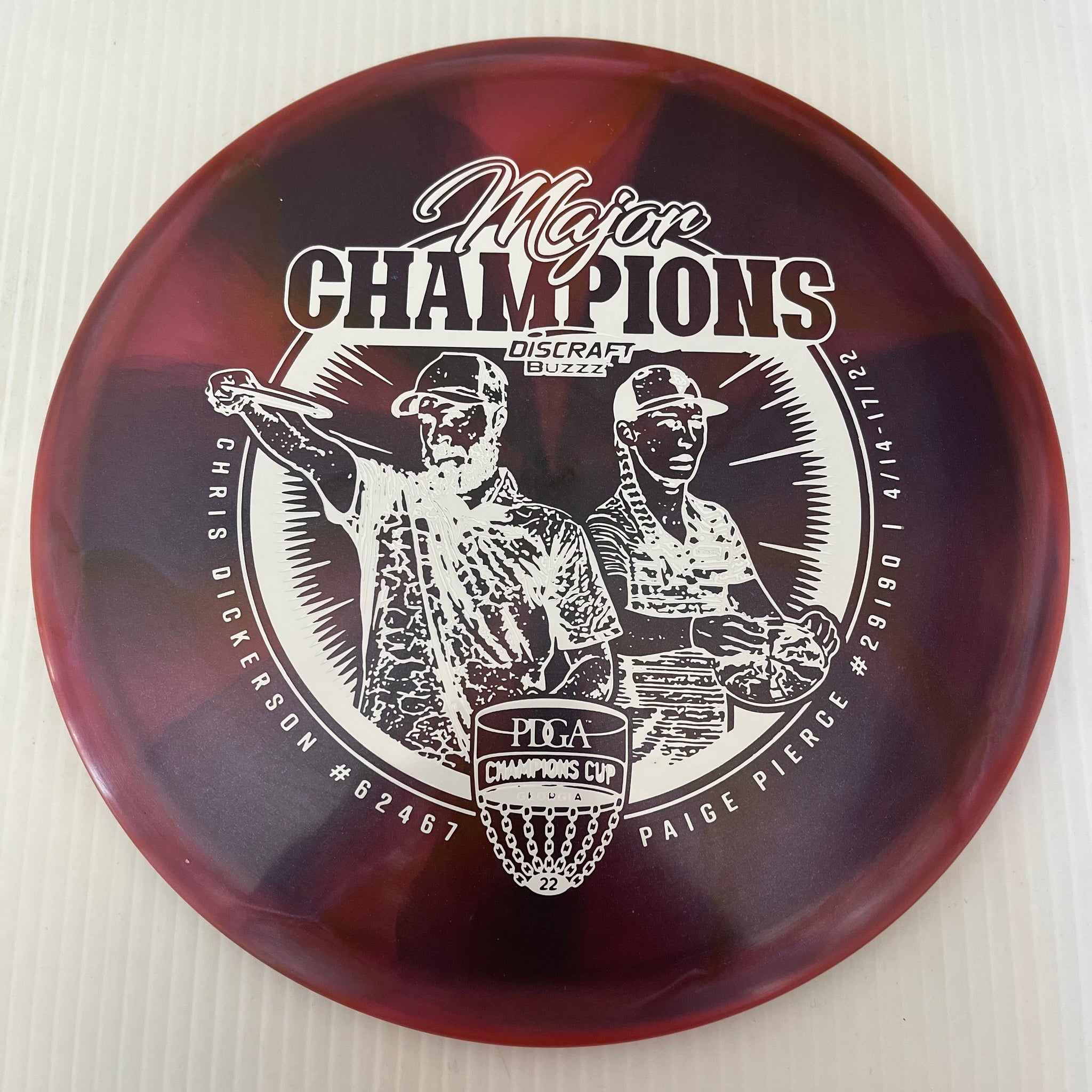 Discraft Limited Edition Paige Pierce & Chris Dickerson Champions Cup Z Swirl Buzzz 5/4/-1/1