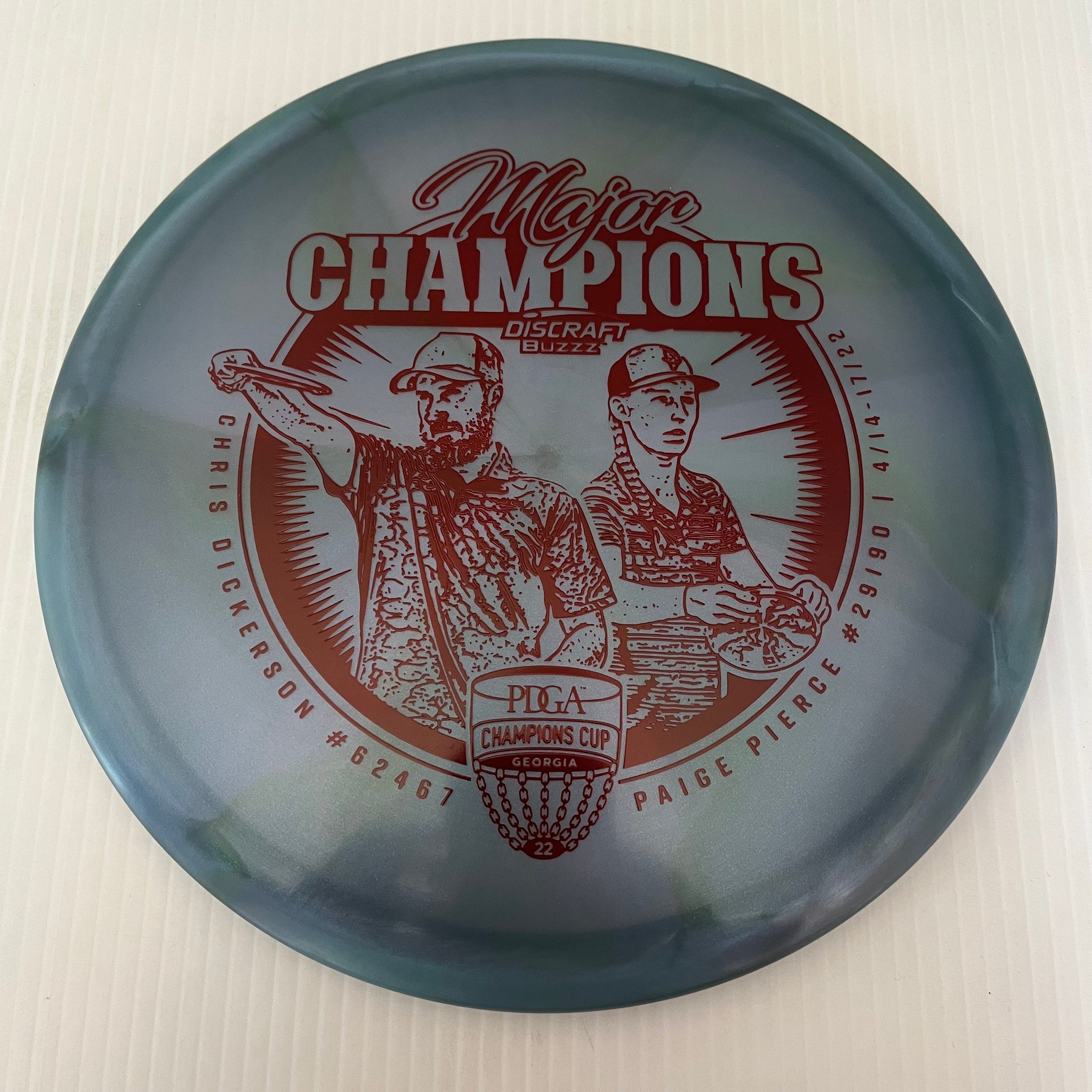 Discraft Limited Edition Paige Pierce & Chris Dickerson Champions Cup Z Swirl Buzzz 5/4/-1/1