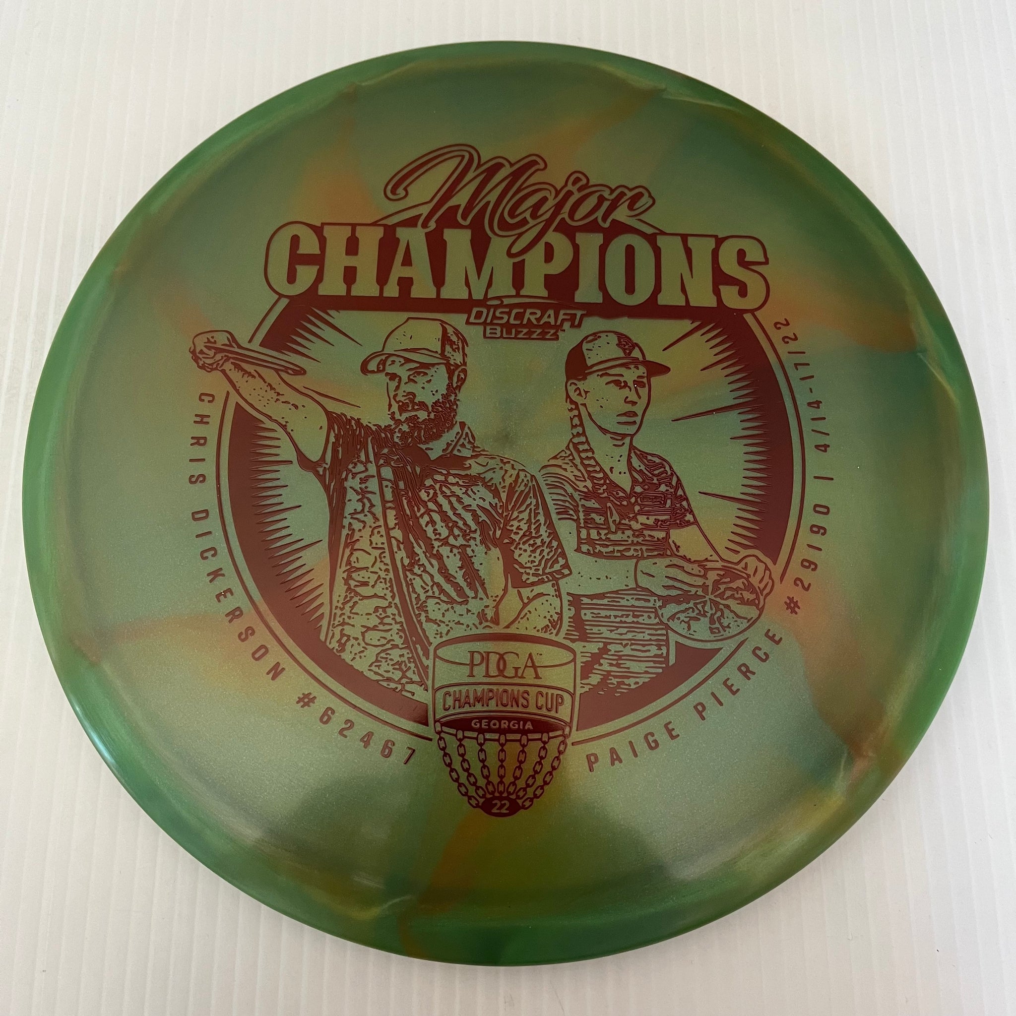 Discraft Limited Edition Paige Pierce & Chris Dickerson Champions Cup Z Swirl Buzzz 5/4/-1/1