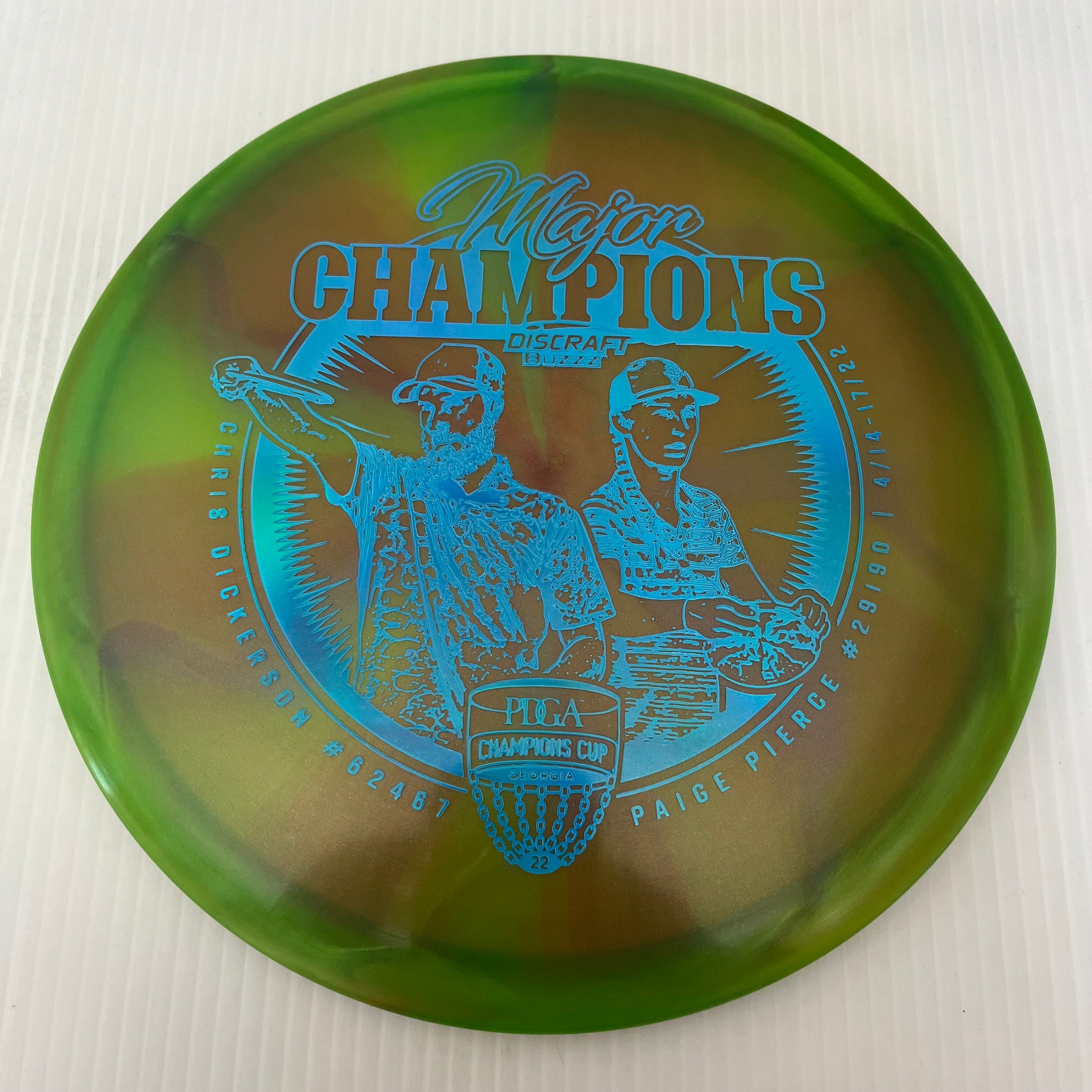 Discraft Limited Edition Paige Pierce & Chris Dickerson Champions Cup Z Swirl Buzzz 5/4/-1/1