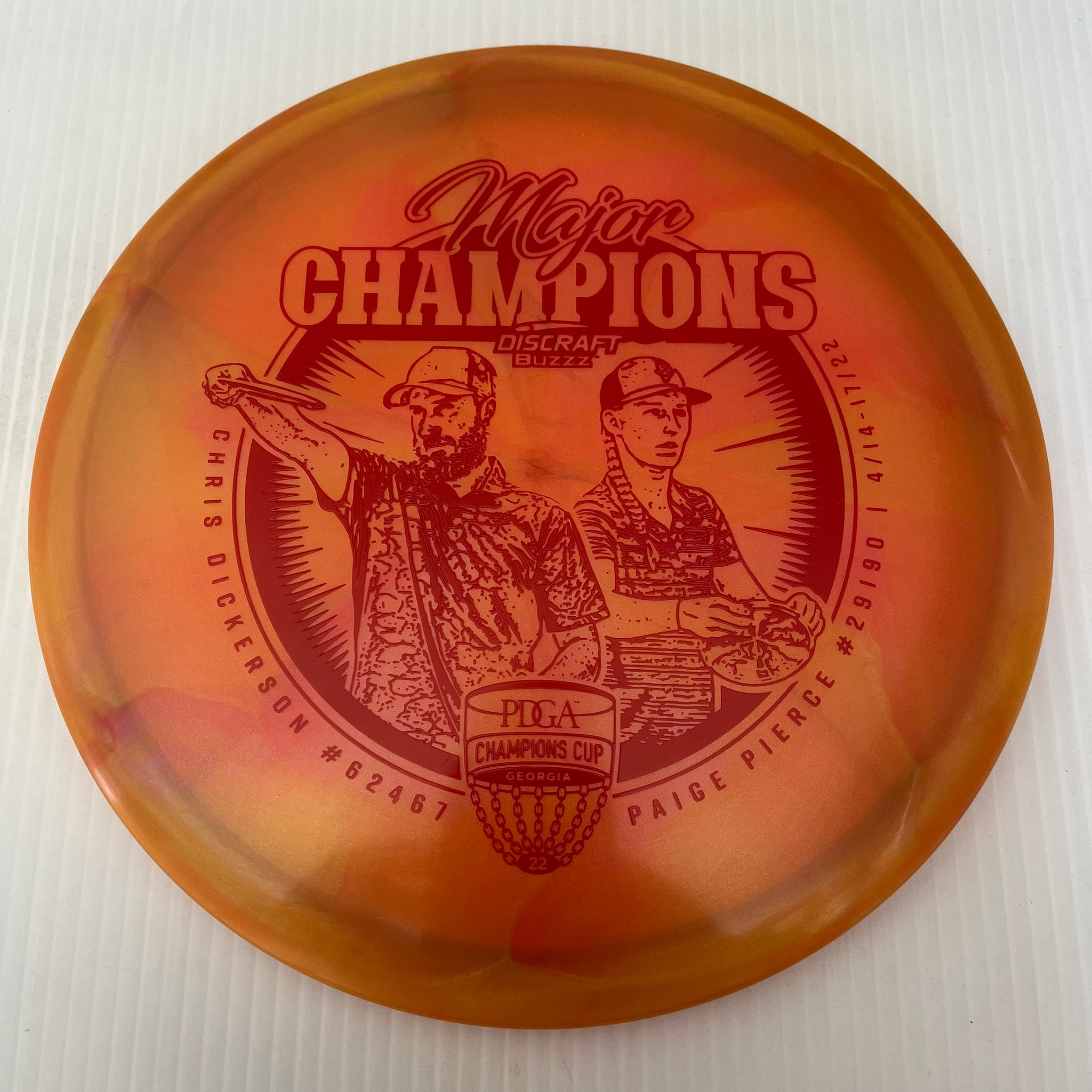 Discraft Limited Edition Paige Pierce & Chris Dickerson Champions Cup Z Swirl Buzzz 5/4/-1/1