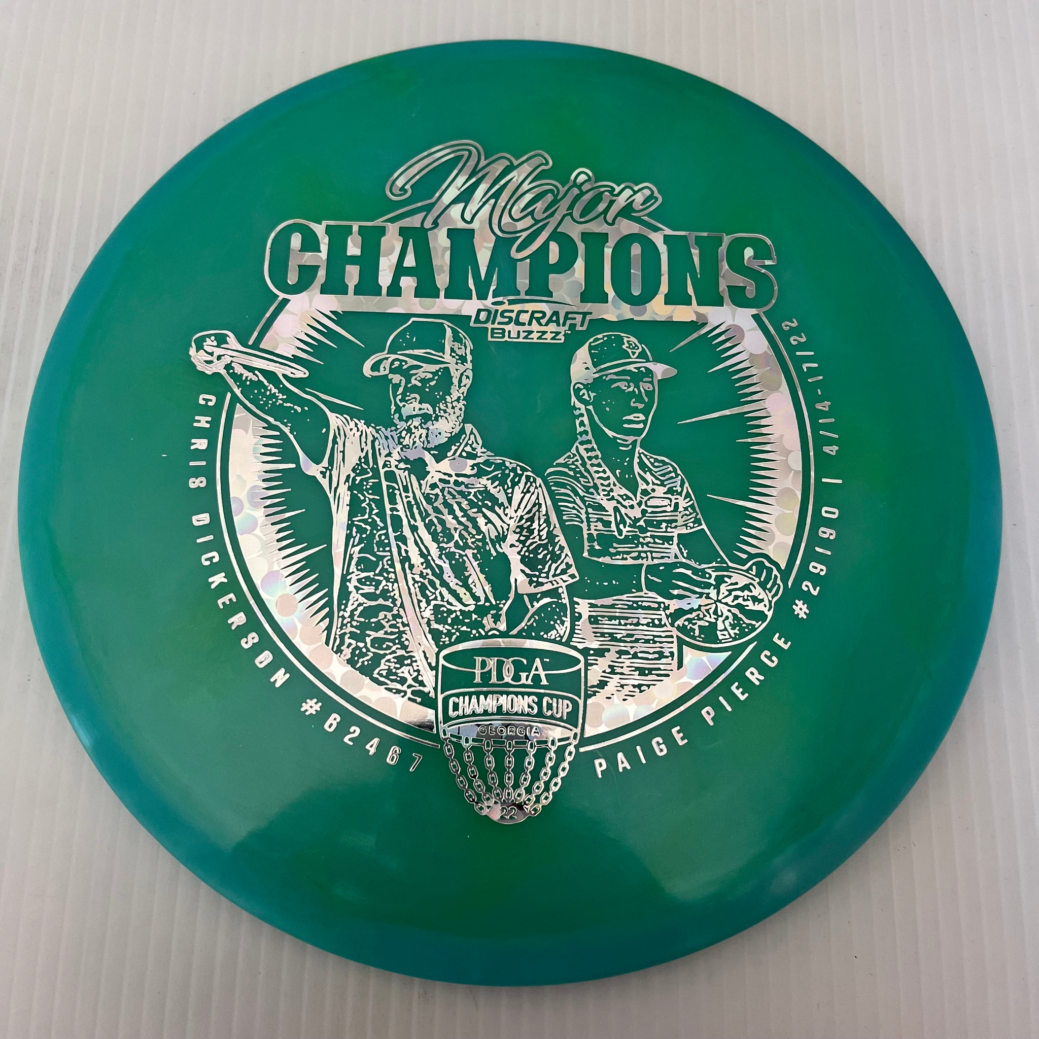 Discraft Limited Edition Paige Pierce & Chris Dickerson Champions Cup Z Swirl Buzzz 5/4/-1/1