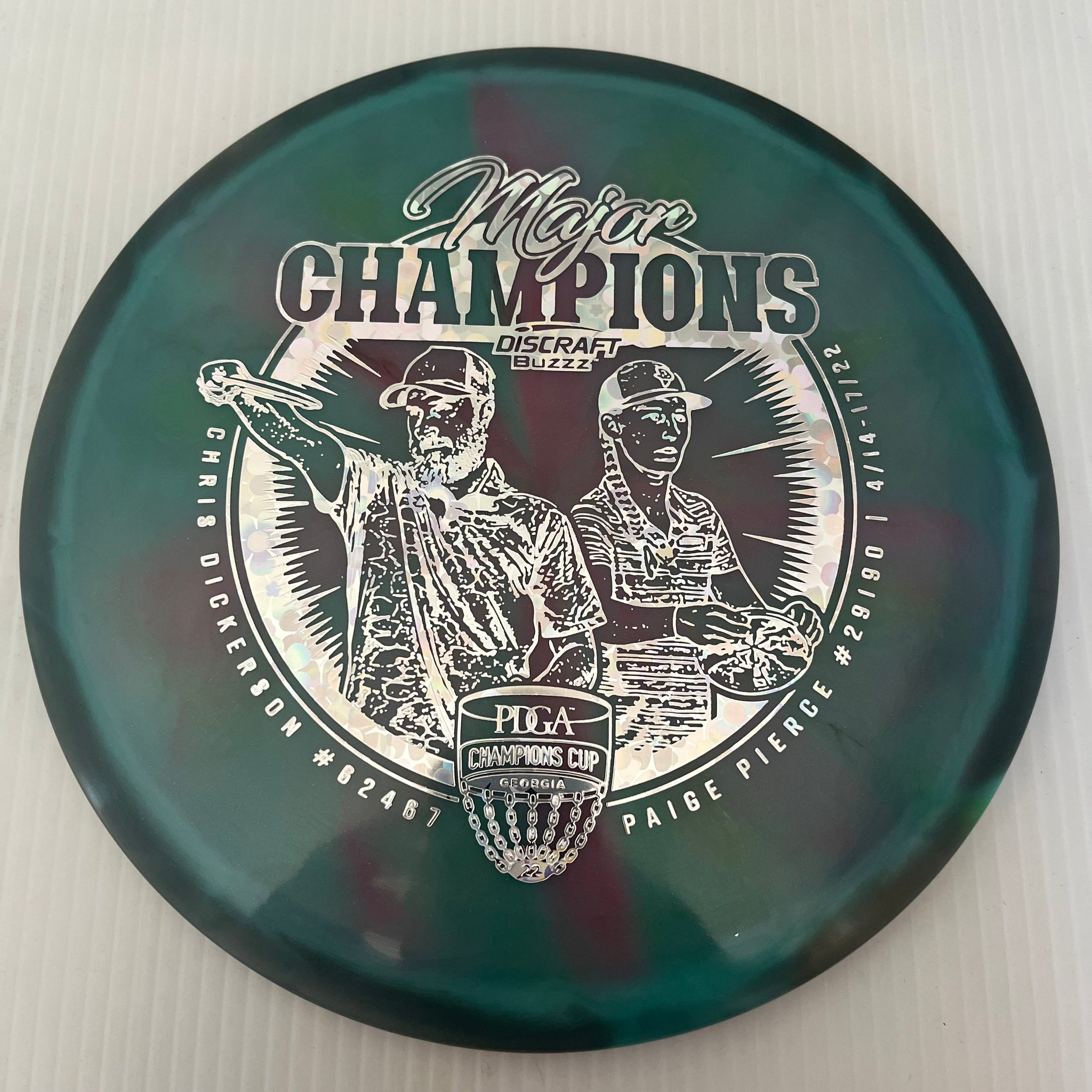 Discraft Limited Edition Paige Pierce & Chris Dickerson Champions Cup Z Swirl Buzzz 5/4/-1/1