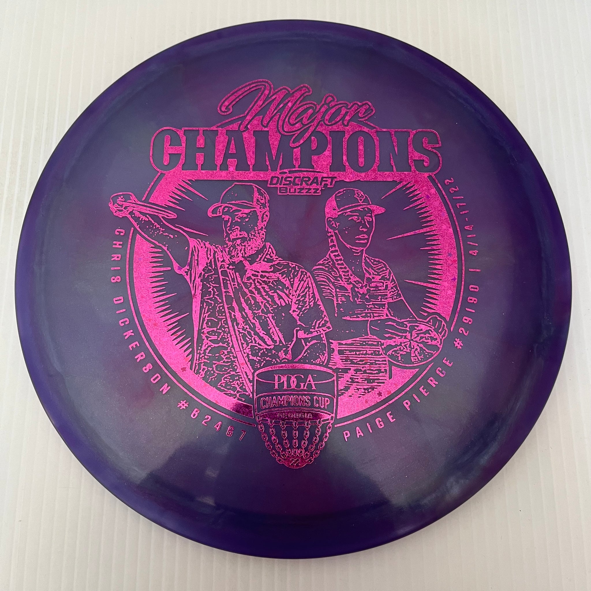 Discraft Limited Edition Paige Pierce & Chris Dickerson Champions Cup Z Swirl Buzzz 5/4/-1/1