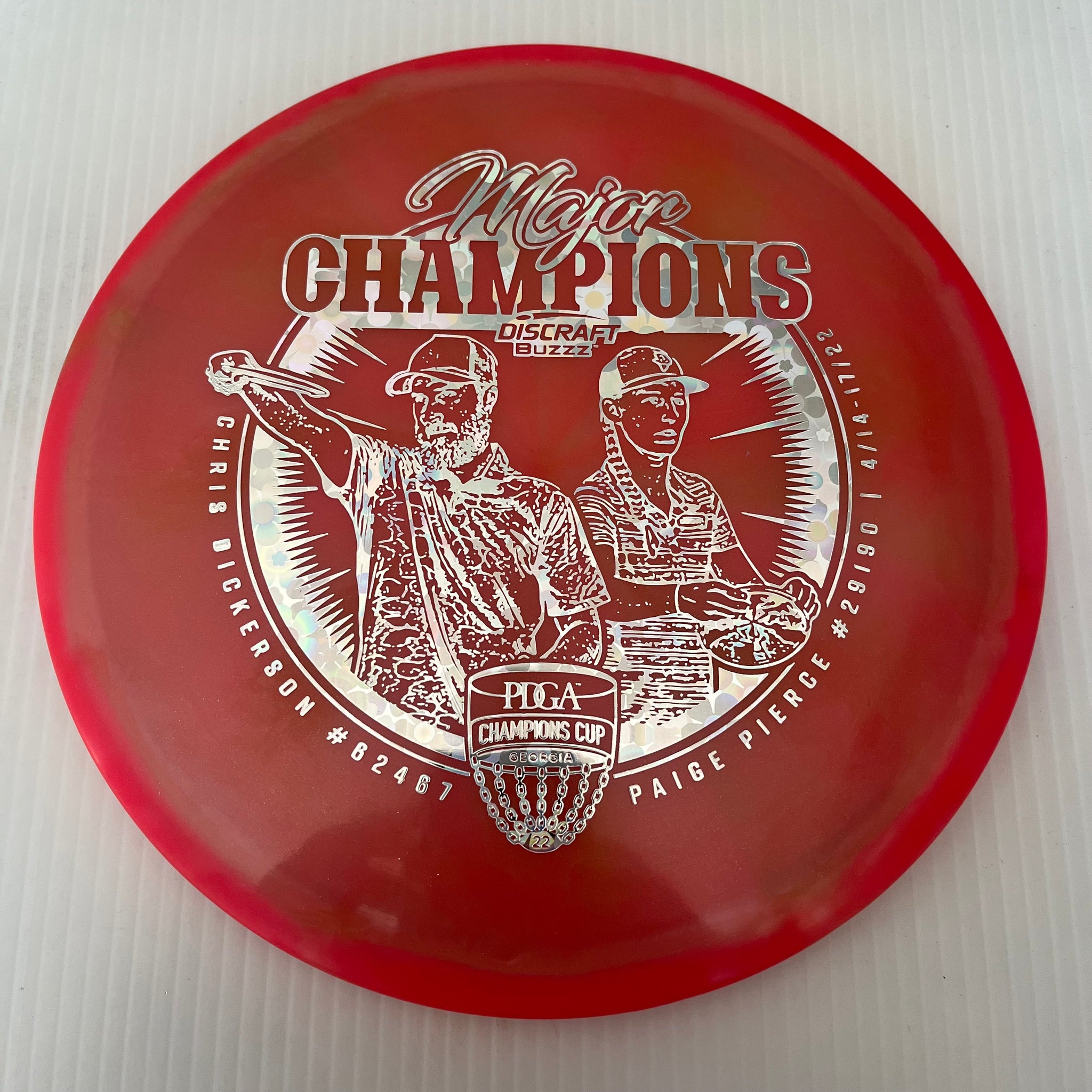 Discraft Limited Edition Paige Pierce & Chris Dickerson Champions Cup Z Swirl Buzzz 5/4/-1/1
