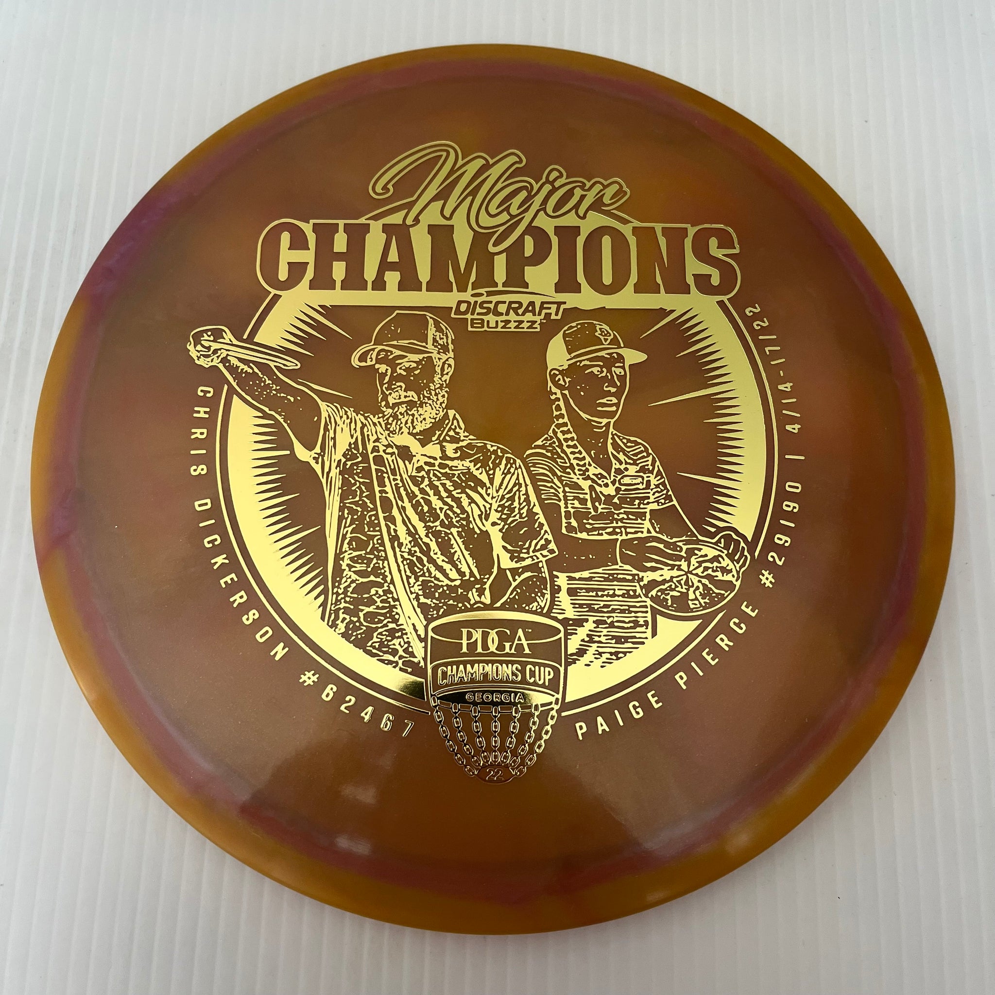 Discraft Limited Edition Paige Pierce & Chris Dickerson Champions Cup Z Swirl Buzzz 5/4/-1/1
