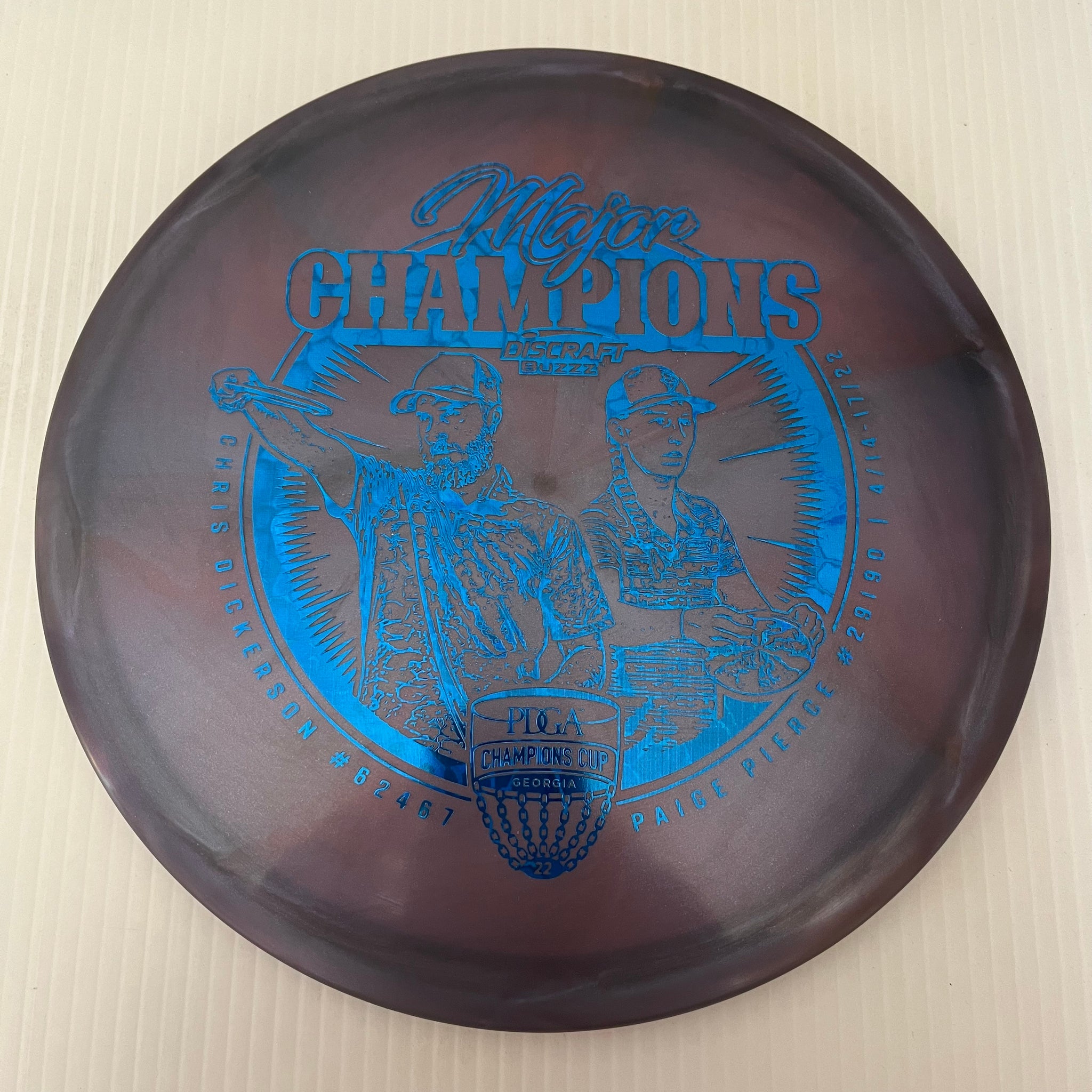 Discraft Limited Edition Paige Pierce & Chris Dickerson Champions Cup Z Swirl Buzzz 5/4/-1/1