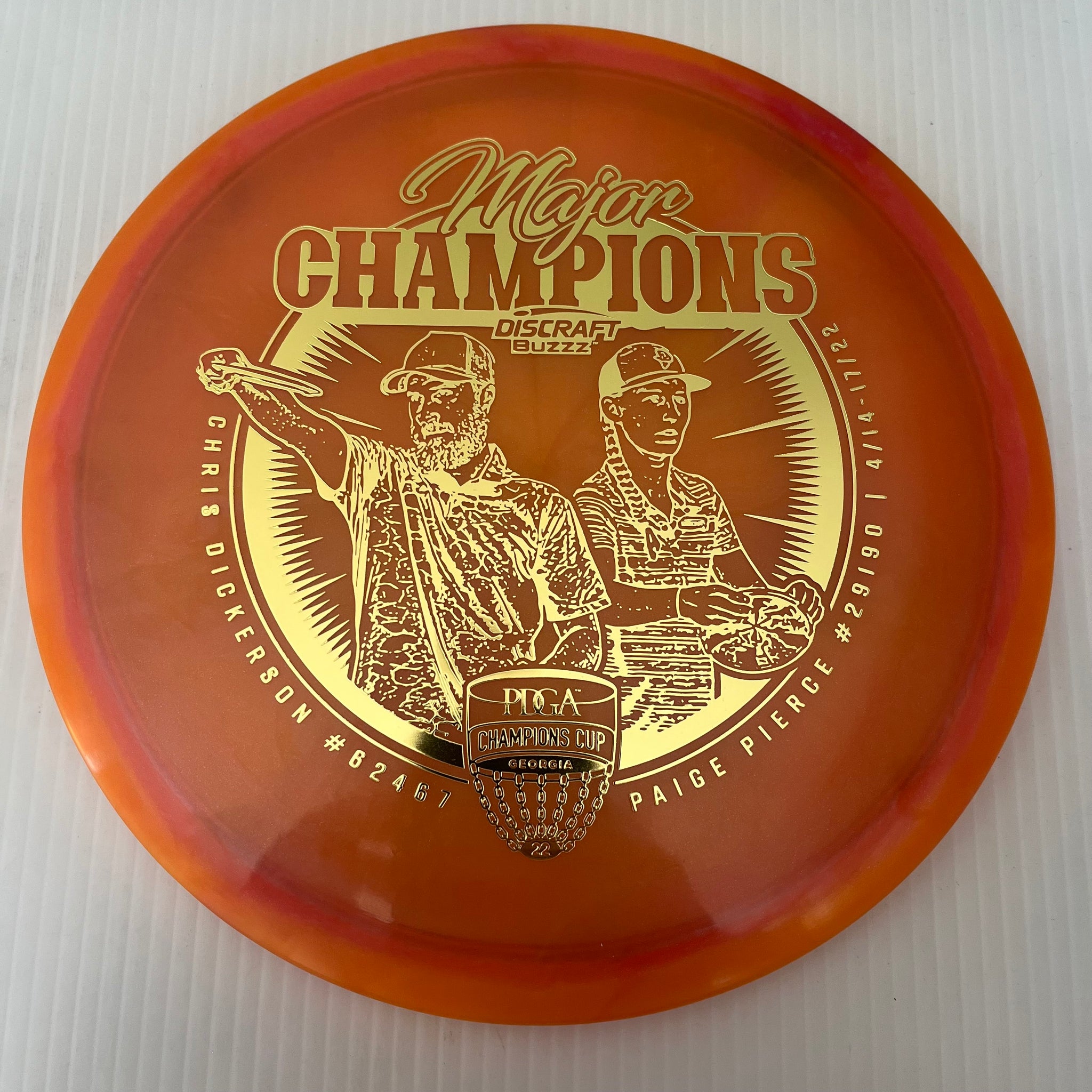 Discraft Limited Edition Paige Pierce & Chris Dickerson Champions Cup Z Swirl Buzzz 5/4/-1/1