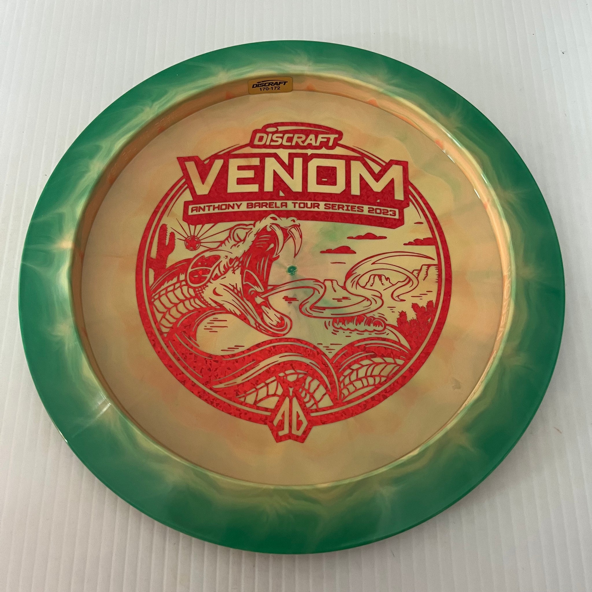 Discraft 2023 Anthony Barela Tour Series Swirly ESP Venom 13/5/0/3