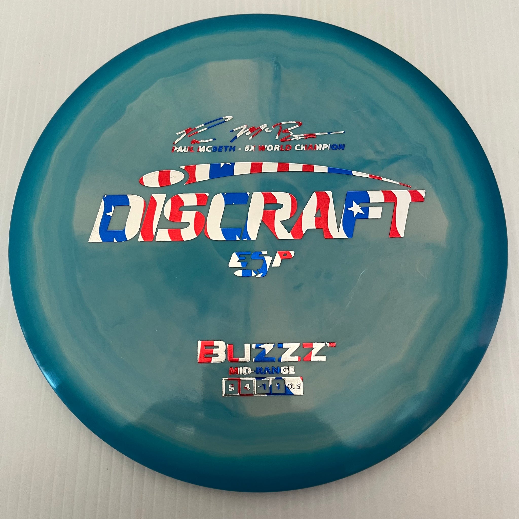 Discraft 5x Paul McBeth ESP Buzzz 5/4/-1/1 (American Flag Stamps!)