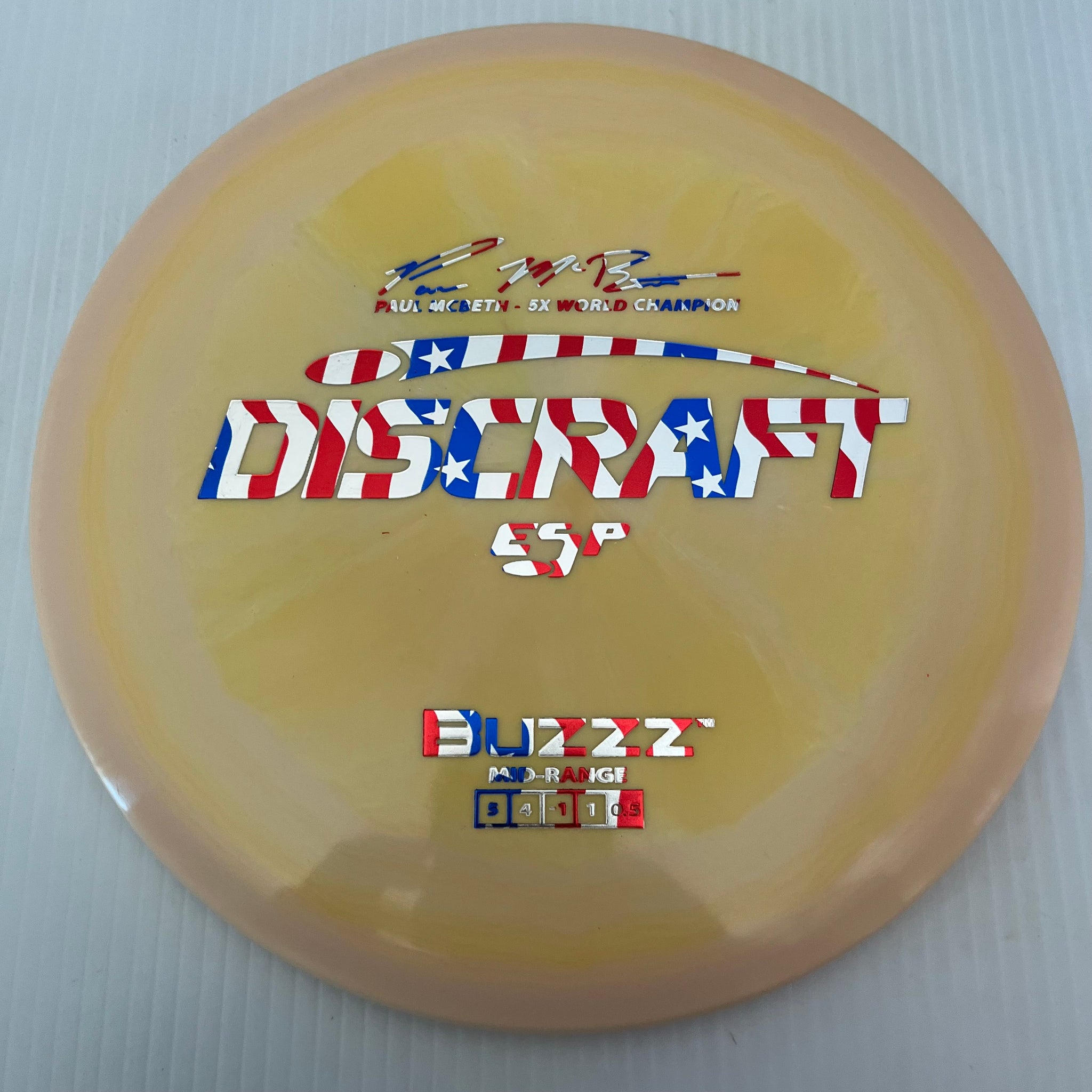 Discraft 5x Paul McBeth ESP Buzzz 5/4/-1/1 (American Flag Stamps!)