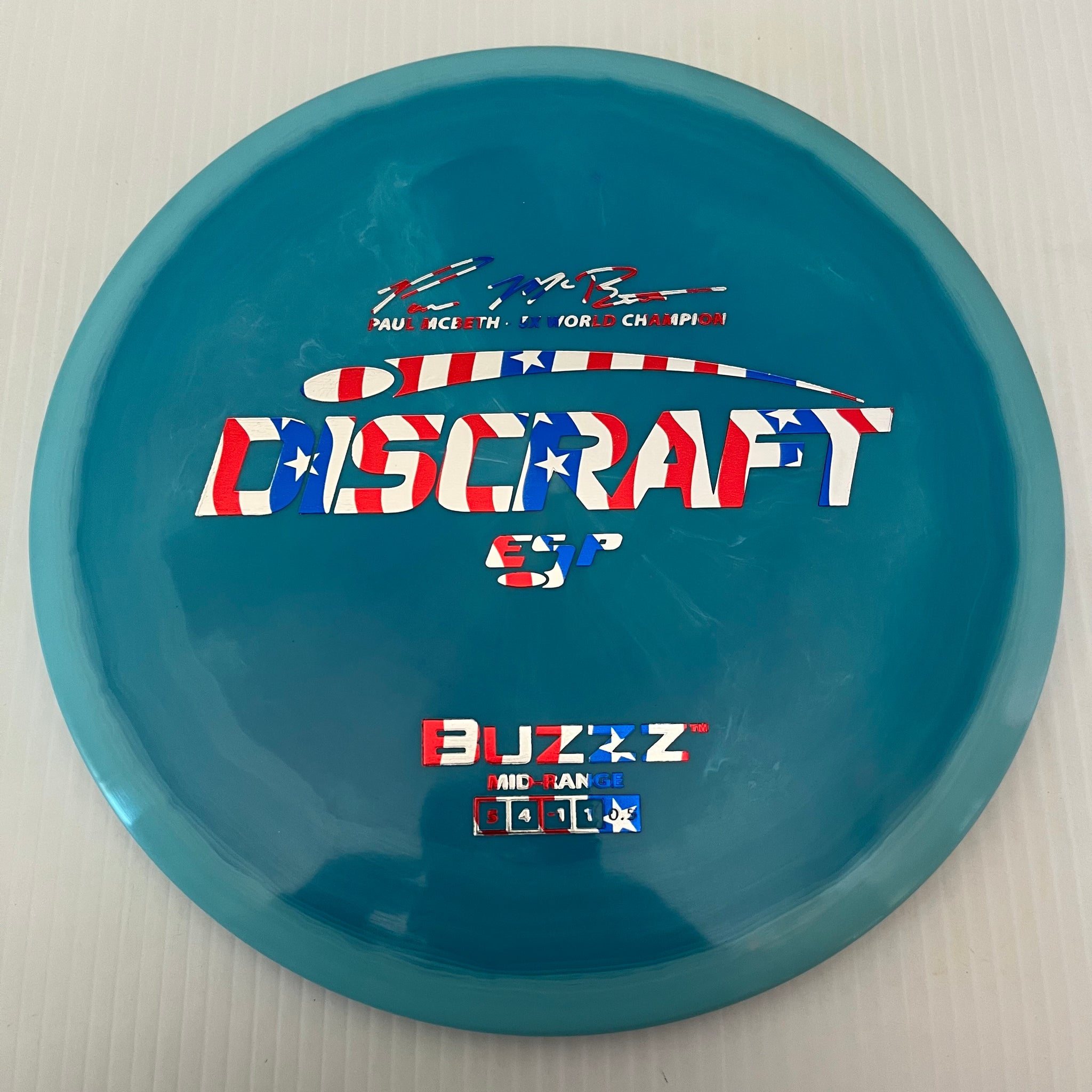 Discraft 5x Paul McBeth ESP Buzzz 5/4/-1/1 (American Flag Stamps!)