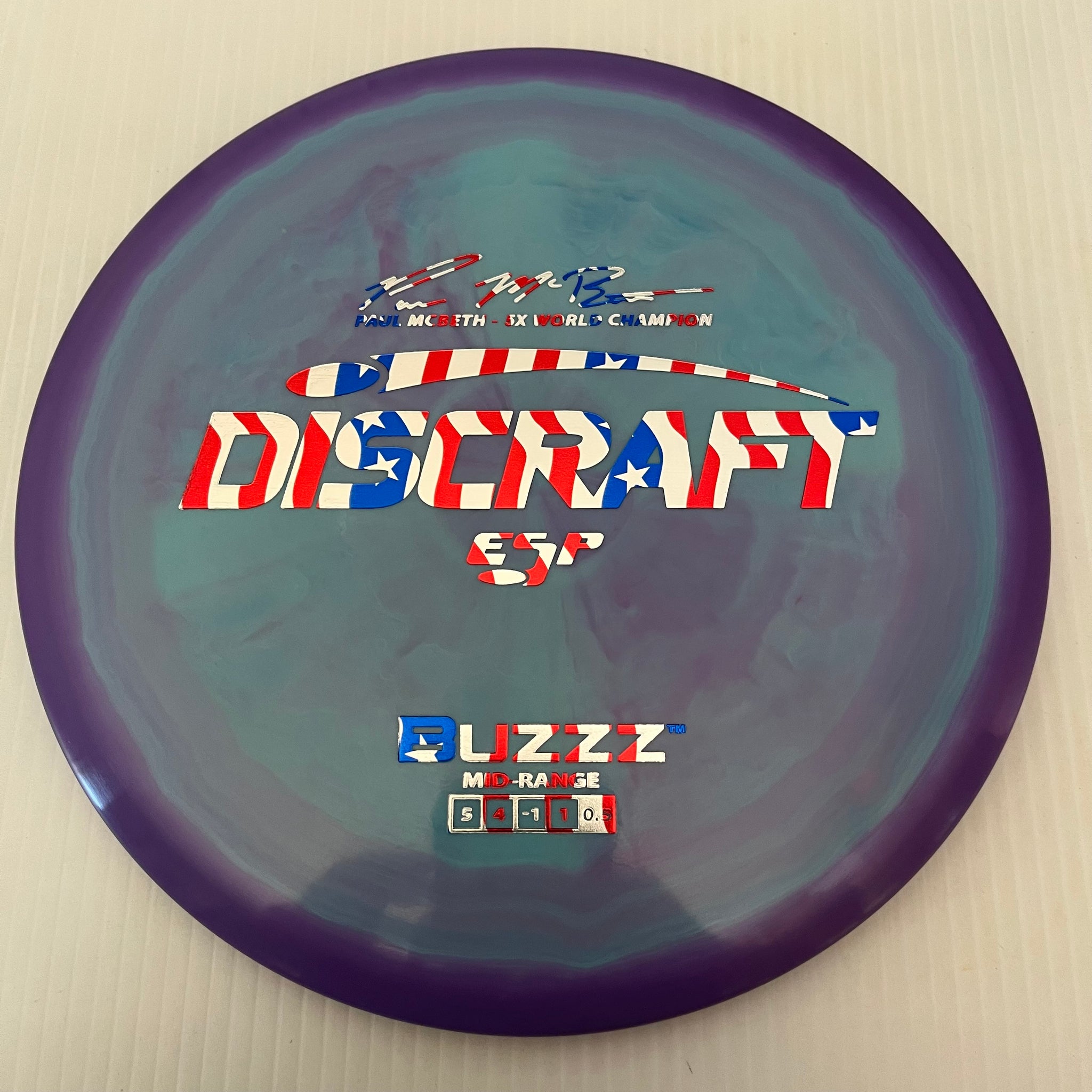 Discraft 5x Paul McBeth ESP Buzzz 5/4/-1/1 (American Flag Stamps!)