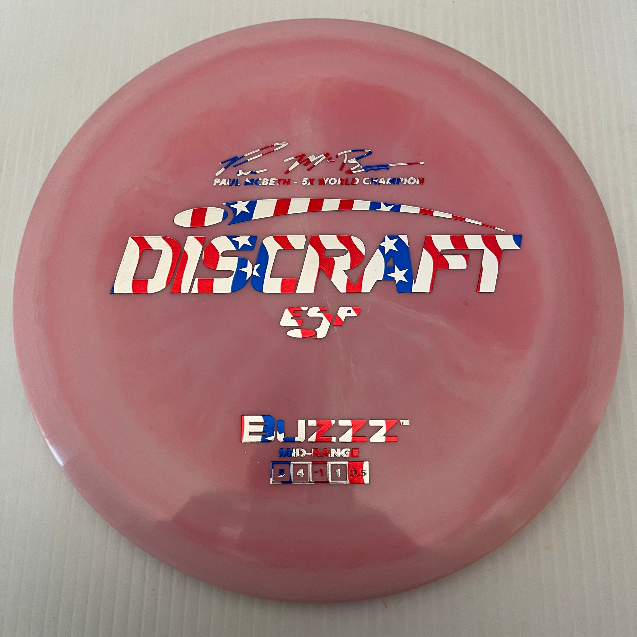 Discraft 5x Paul McBeth ESP Buzzz 5/4/-1/1 (American Flag Stamps!)