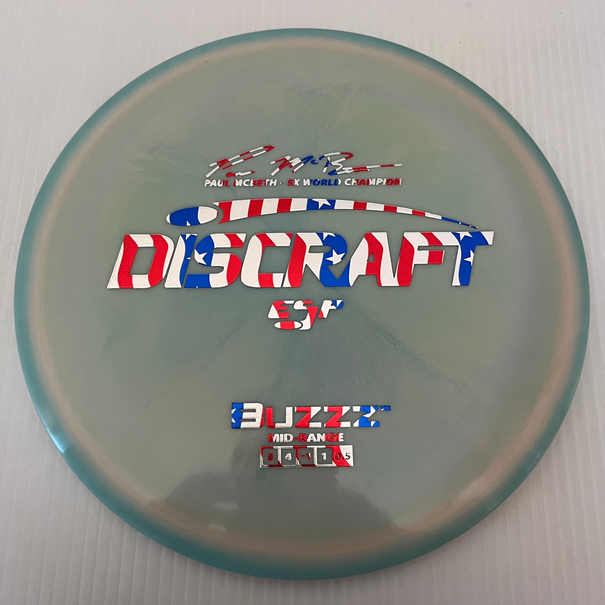 Discraft 5x Paul McBeth ESP Buzzz 5/4/-1/1 (American Flag Stamps!)