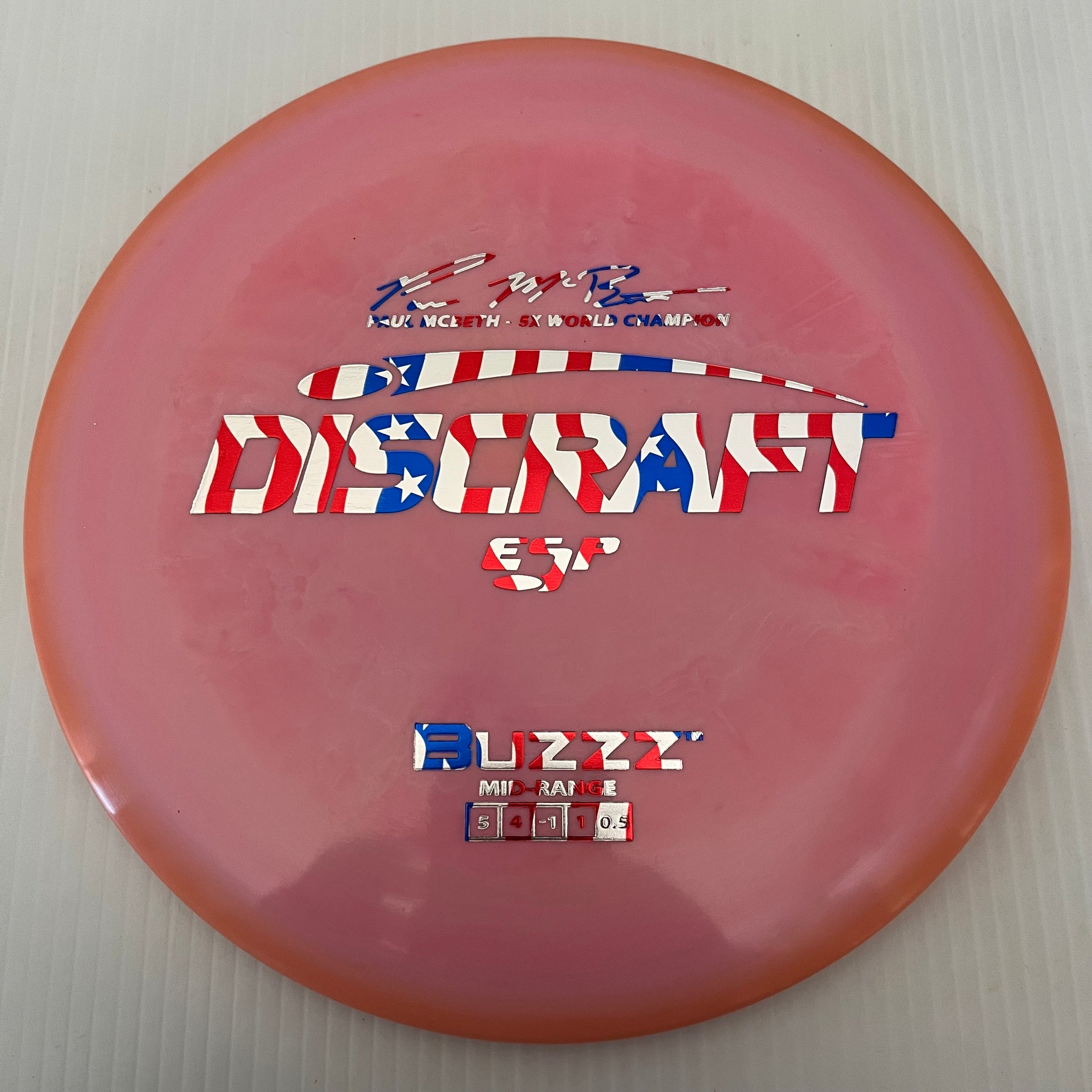 Discraft 5x Paul McBeth ESP Buzzz 5/4/-1/1 (American Flag Stamps!)