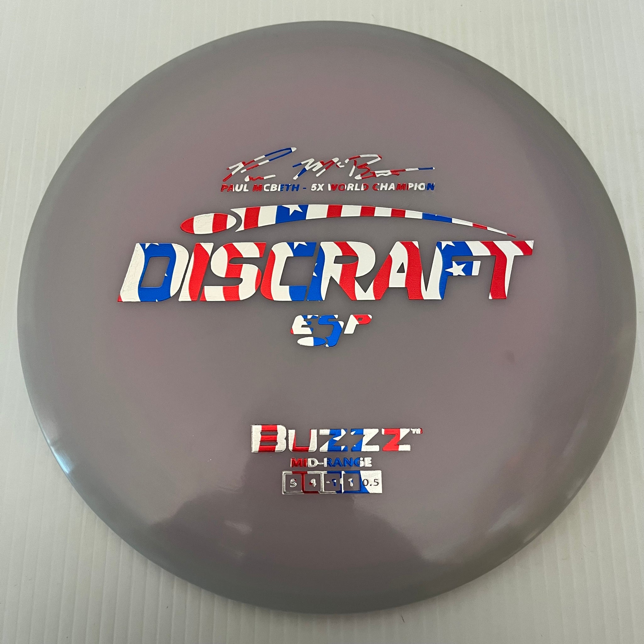 Discraft 5x Paul McBeth ESP Buzzz 5/4/-1/1 (American Flag Stamps!)