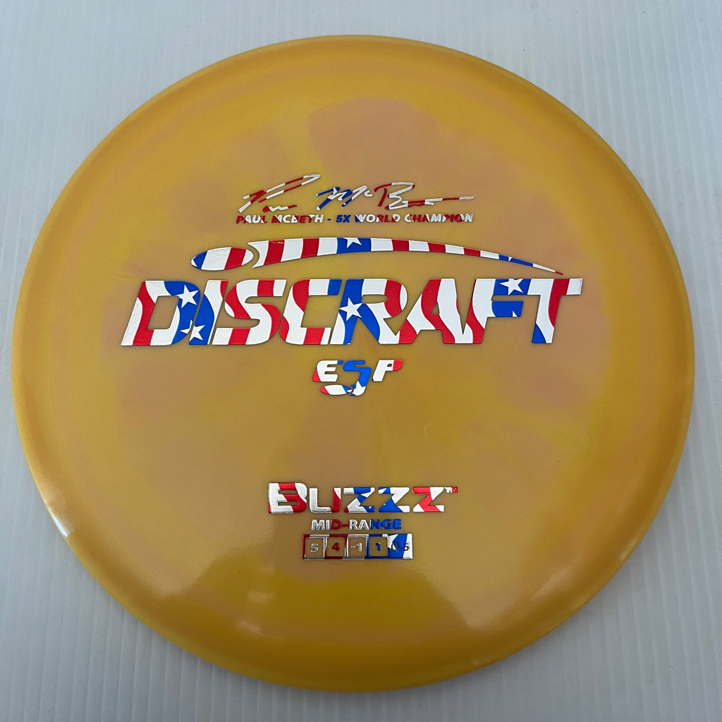 Discraft 5x Paul McBeth ESP Buzzz 5/4/-1/1 (American Flag Stamps!)
