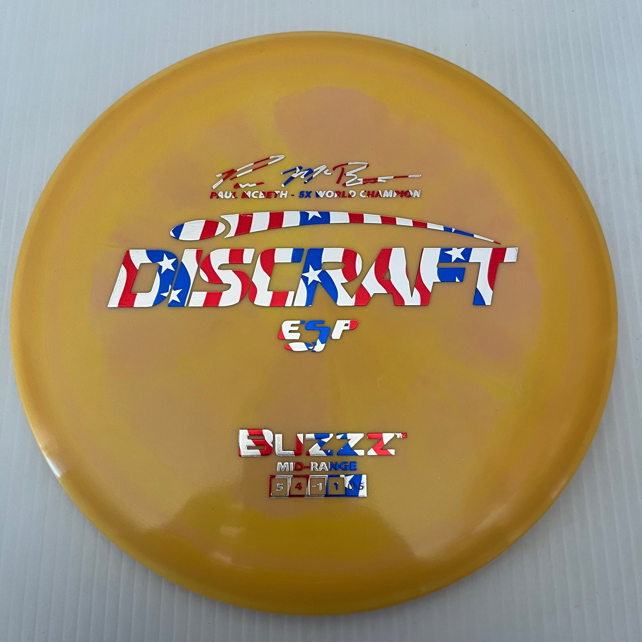 Discraft 5x Paul McBeth ESP Buzzz 5/4/-1/1 (American Flag Stamps!)