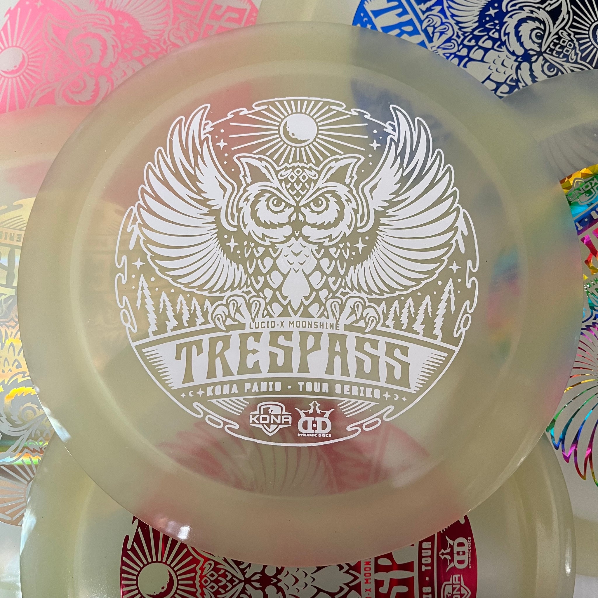 Dynamic Discs 2022 Kona Panis Team Series Lucid-X Moonshine Glow Trespass 12/5/-0.5/3